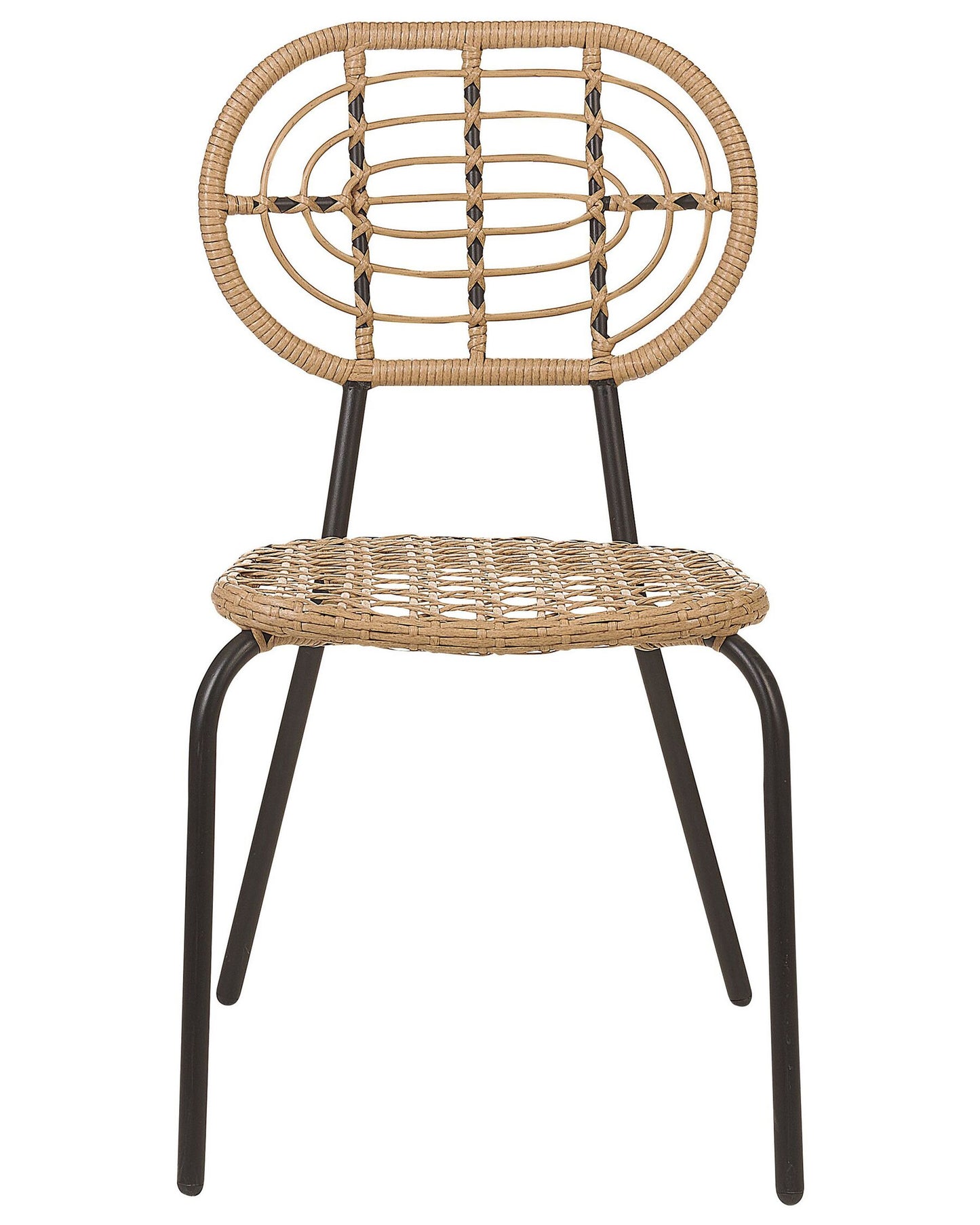 Set of 8 Chairs PRATELLO PE Rattan Natural