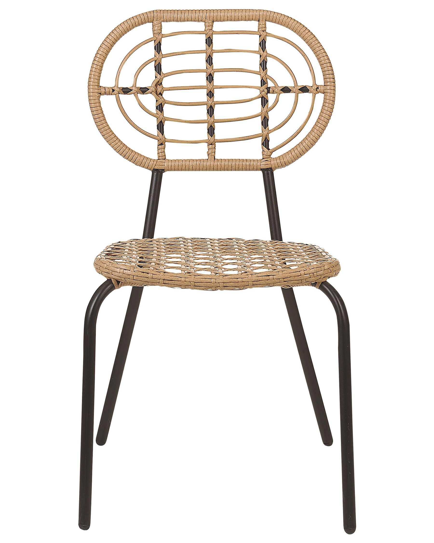 Set of 8 Chairs PRATELLO PE Rattan Natural