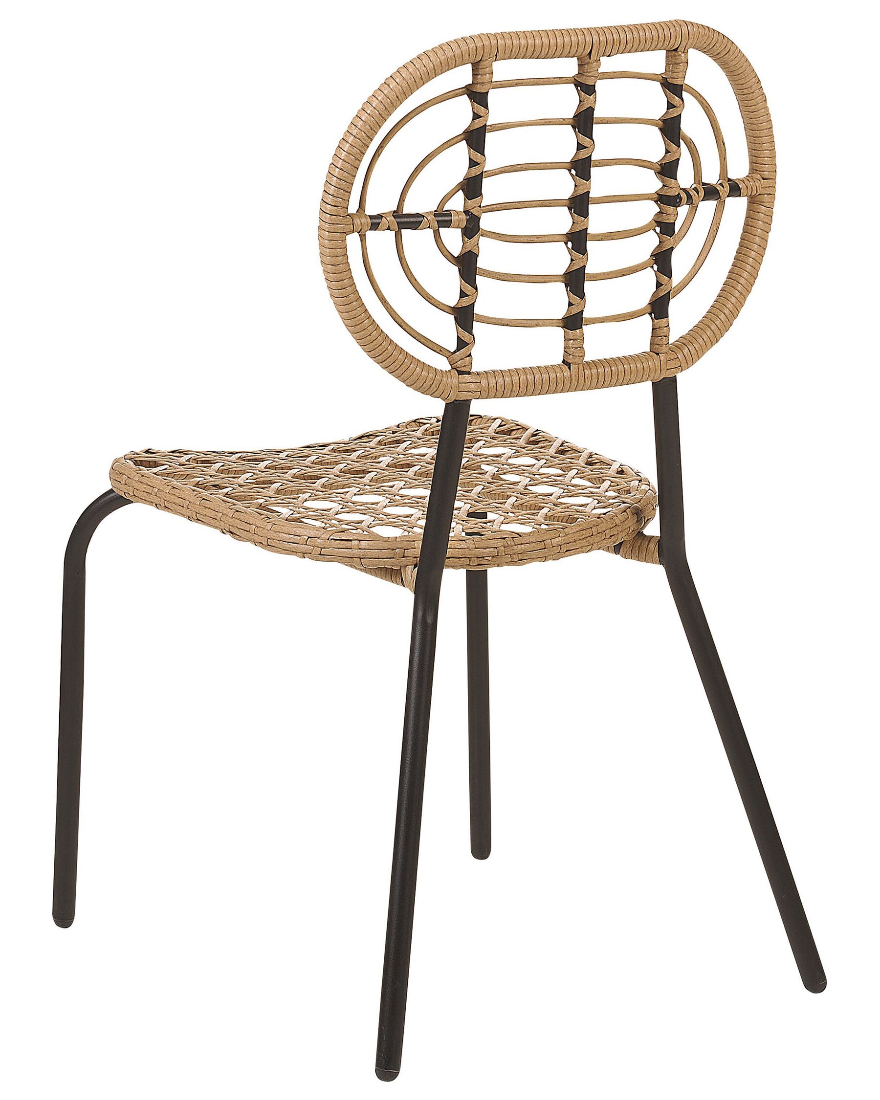 Set of 8 Chairs PRATELLO PE Rattan Natural