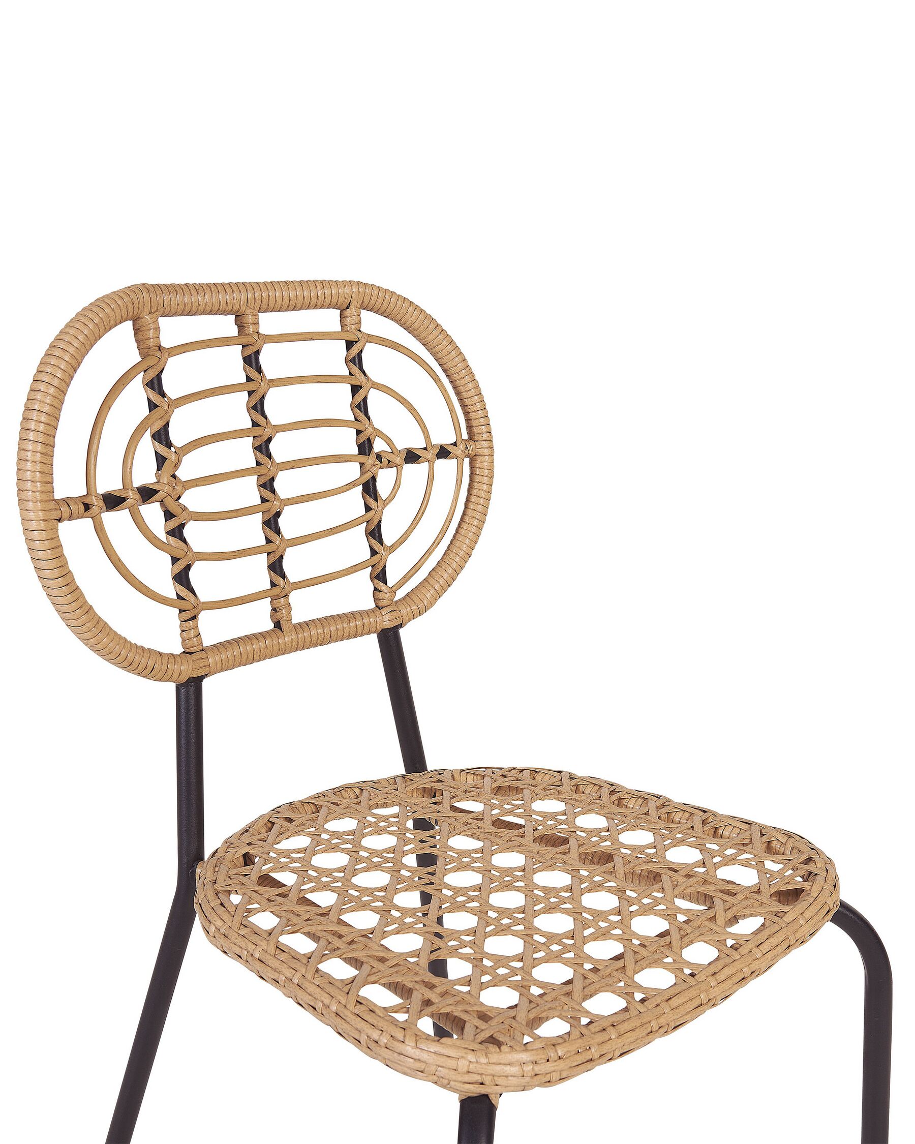 Set of 8 Chairs PRATELLO PE Rattan Natural
