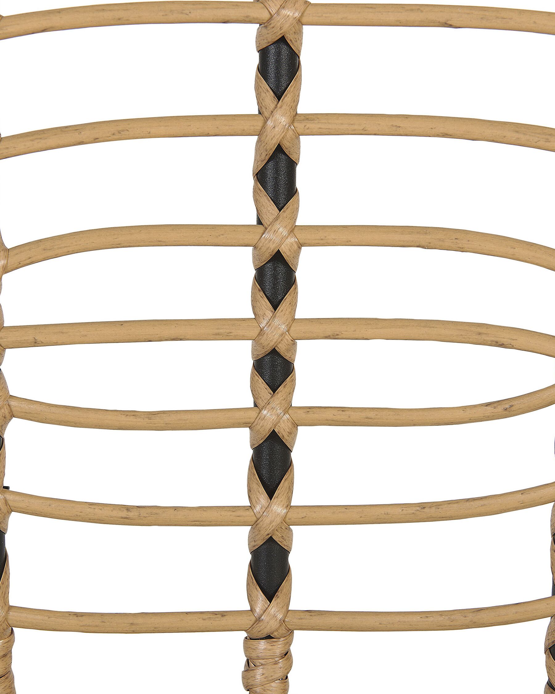 Set of 4 Garden Chairs PRATELLO PE Rattan Natural