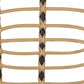 Set of 6 Garden Chairs with Cushions Rattan Natural
