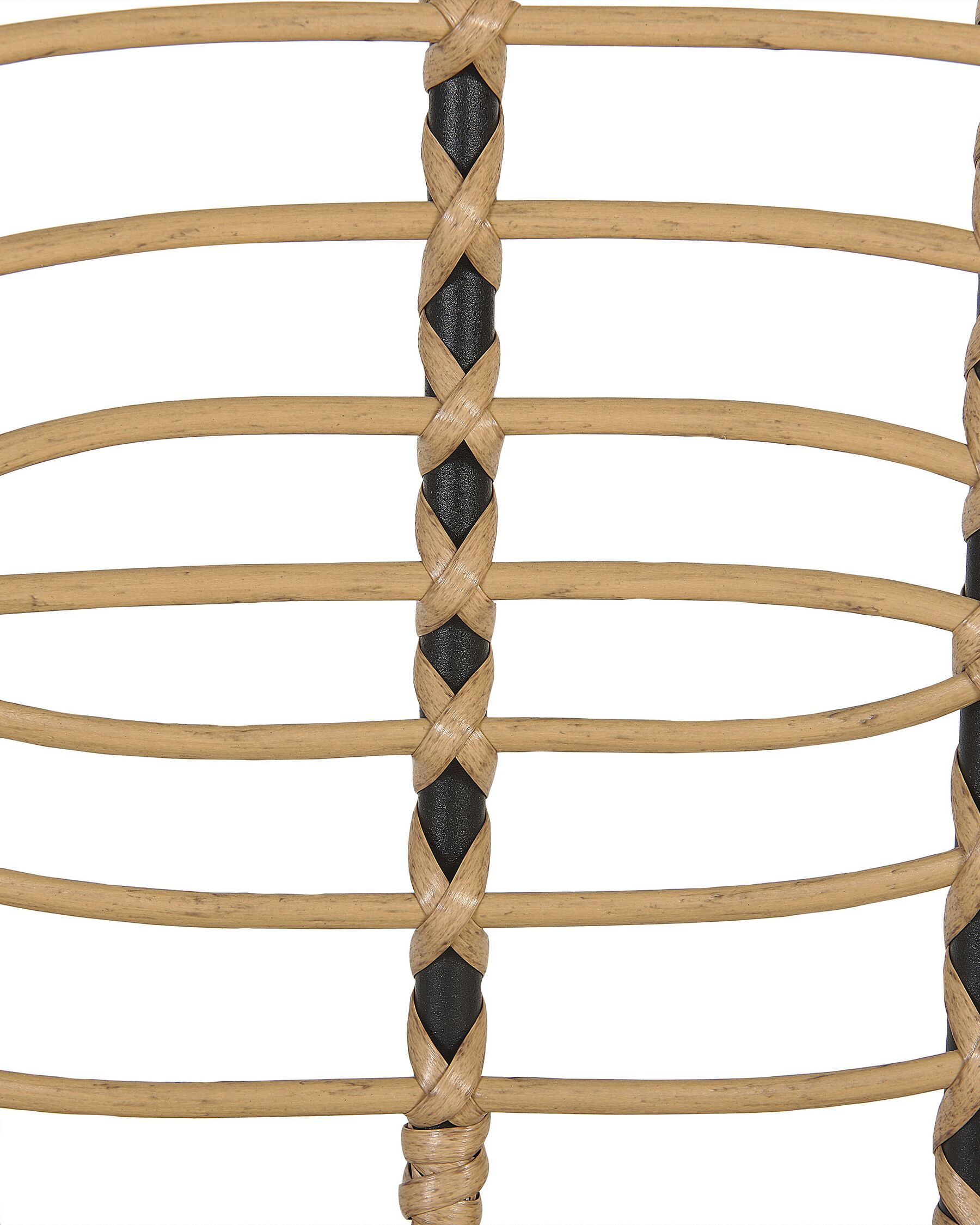 Set of 2 Garden Chairs with Cushions PRATELLO PE Rattan Natural