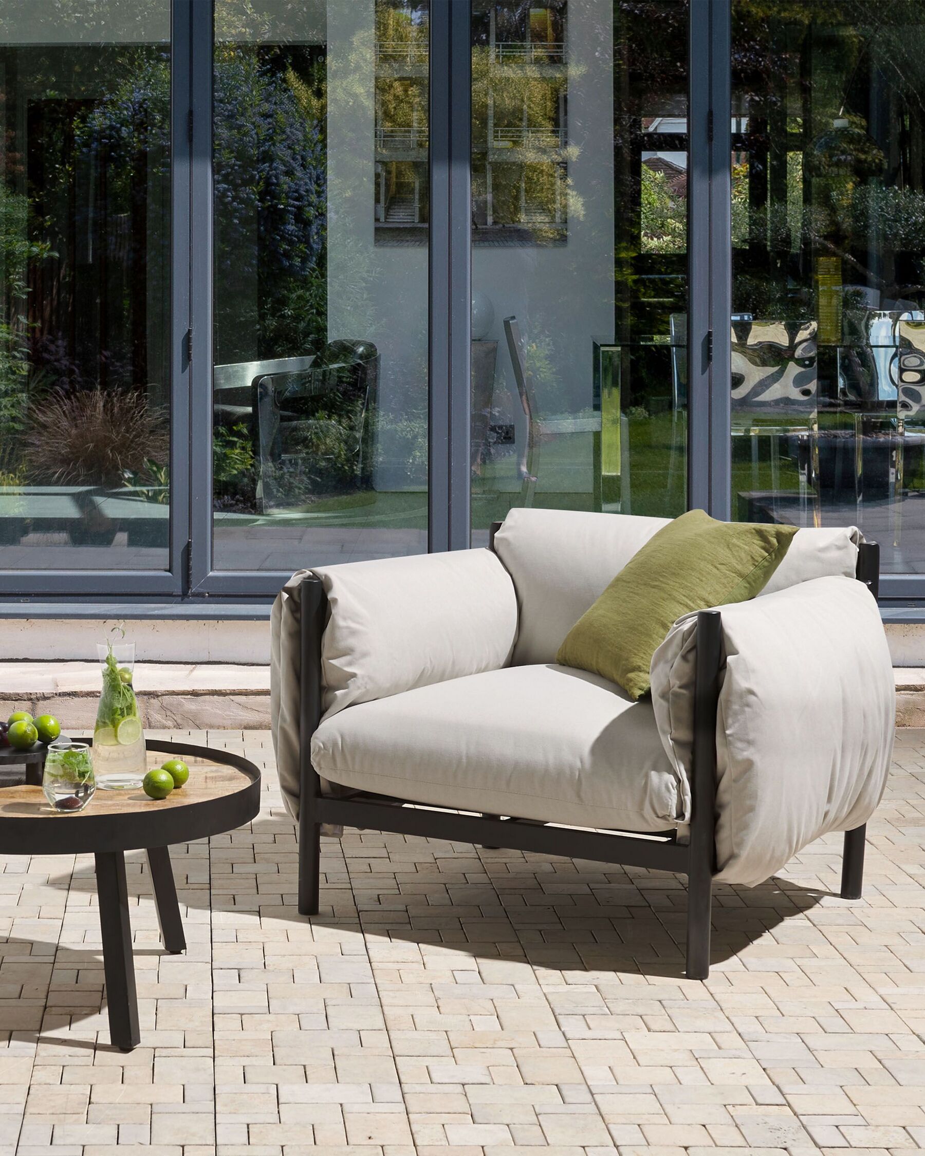 Garden Armchair ESPERIA Metal Grey