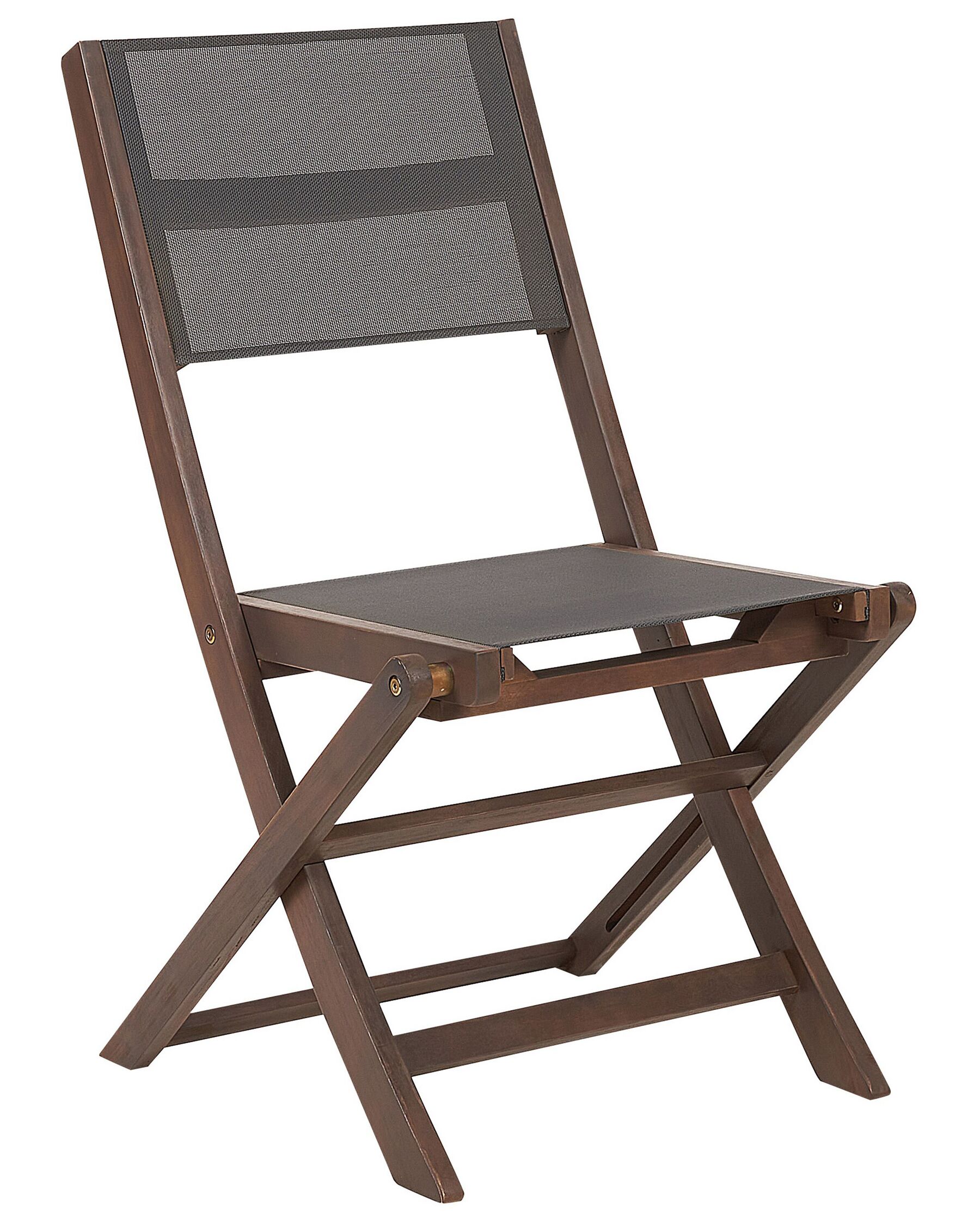 Set of 2 Garden Chairs CESANA Acacia Wood Dark Brown