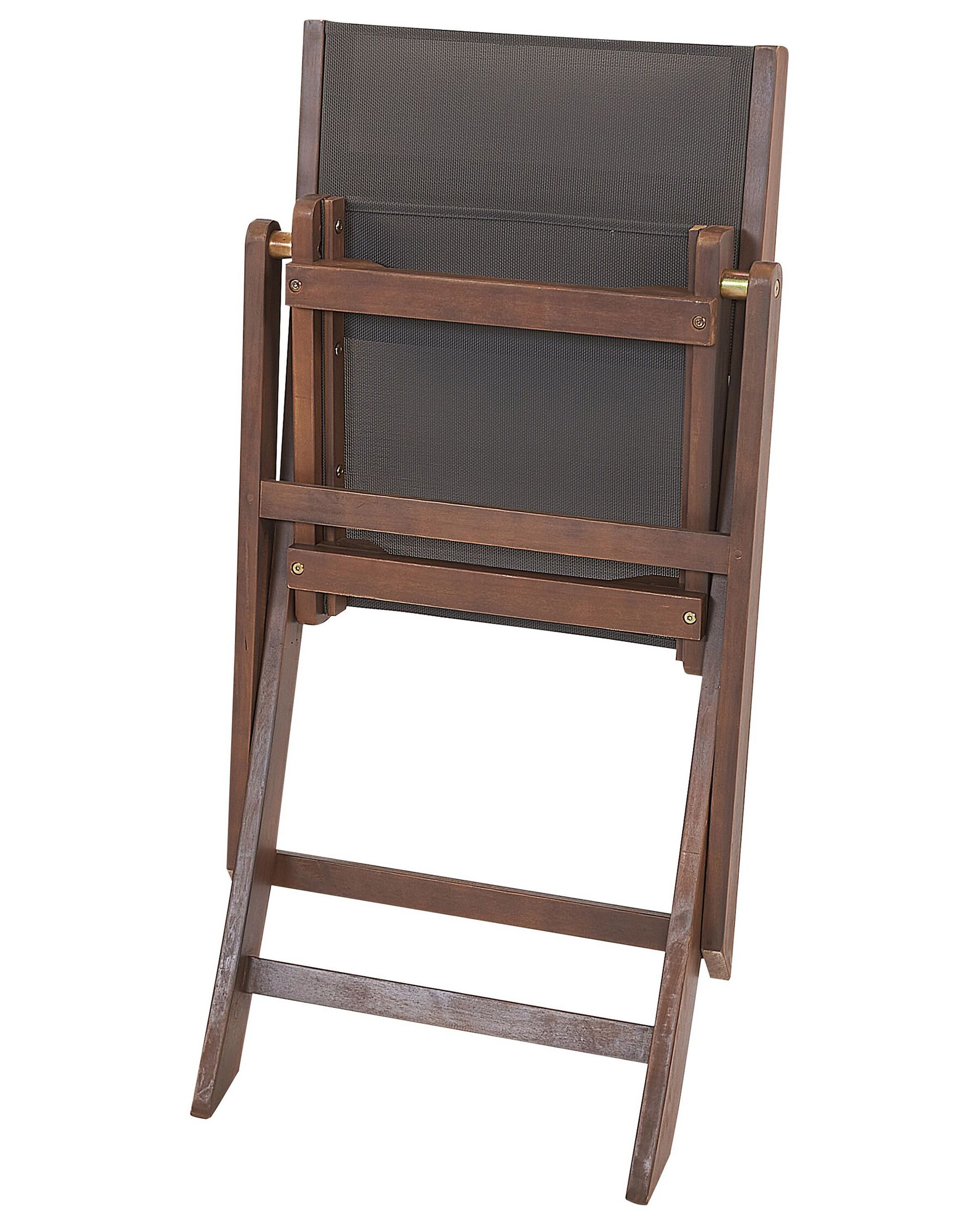 Set of 2 Garden Chairs CESANA Acacia Wood Dark Brown