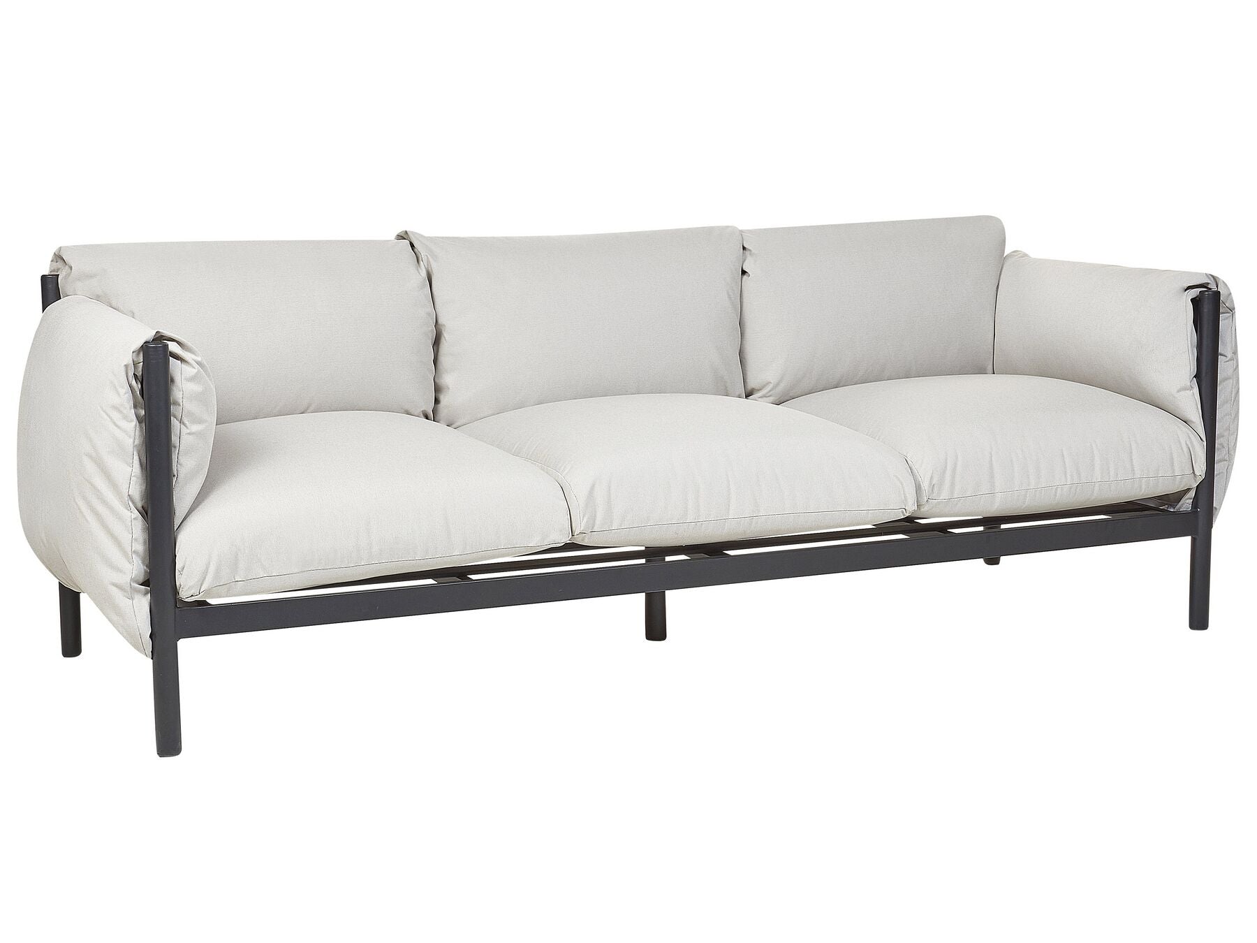 Garden Sofa 3 Seater ESPERIA Metal Grey