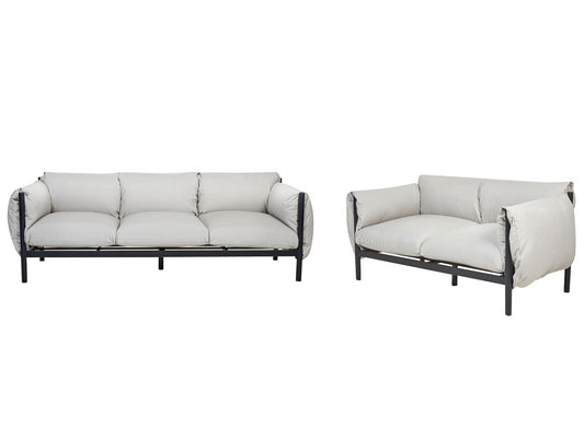 Garden Sofa Set 5 Seater ESPERIA Metal Grey