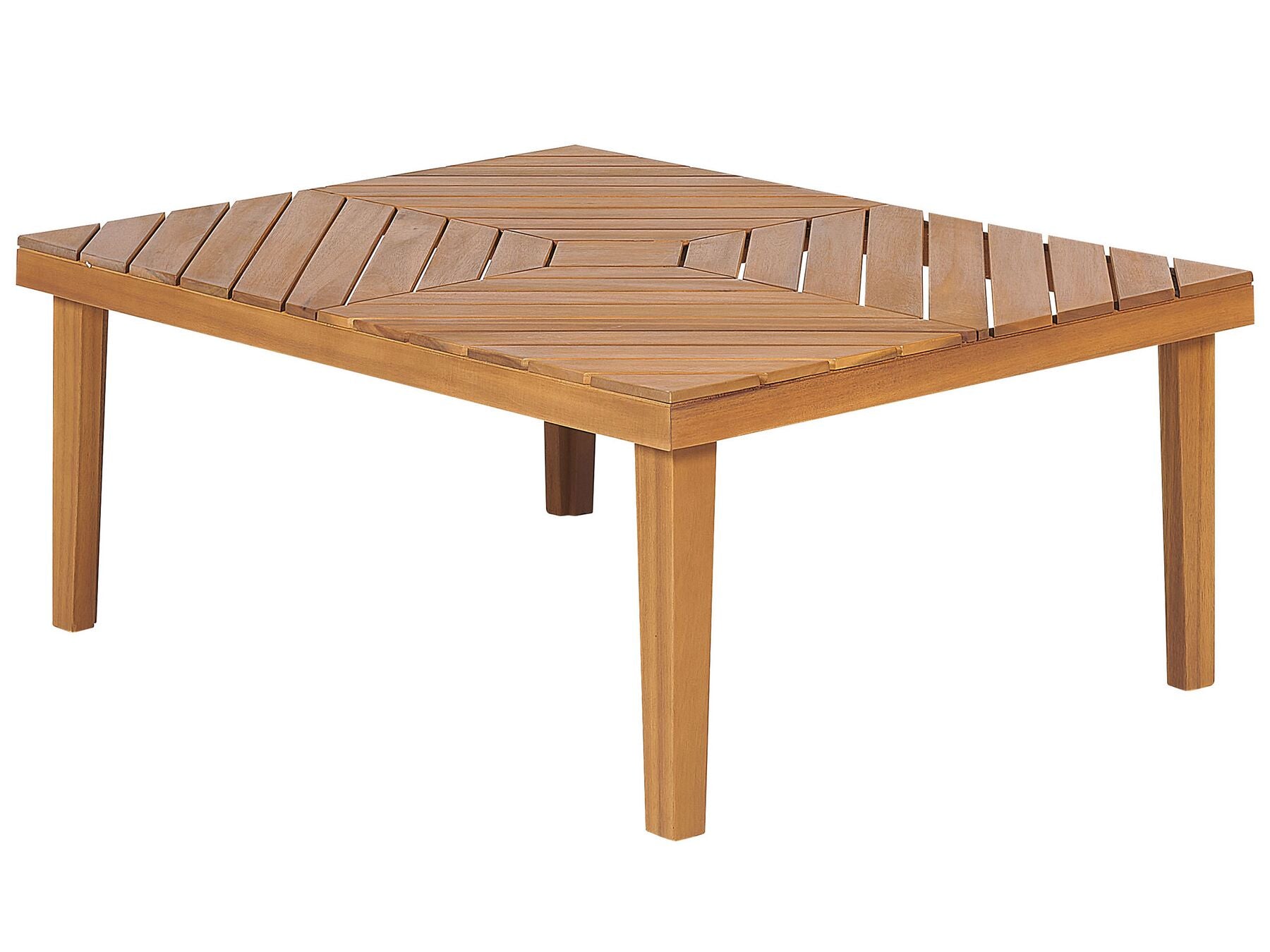 Garden Corner Sofa with Table 4 Seater BARATTI Left Hand Acacia Wood Brown