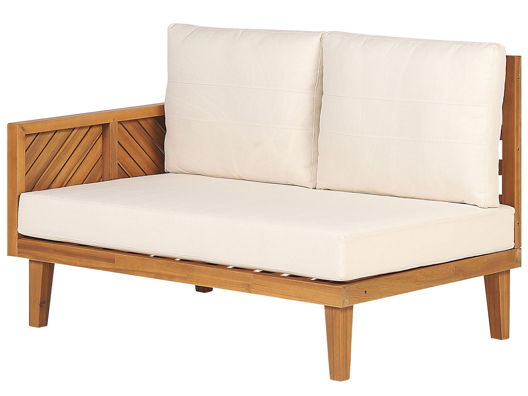 Garden Corner Sofa with Table 4 Seater BARATTI Left Hand Acacia Wood Brown
