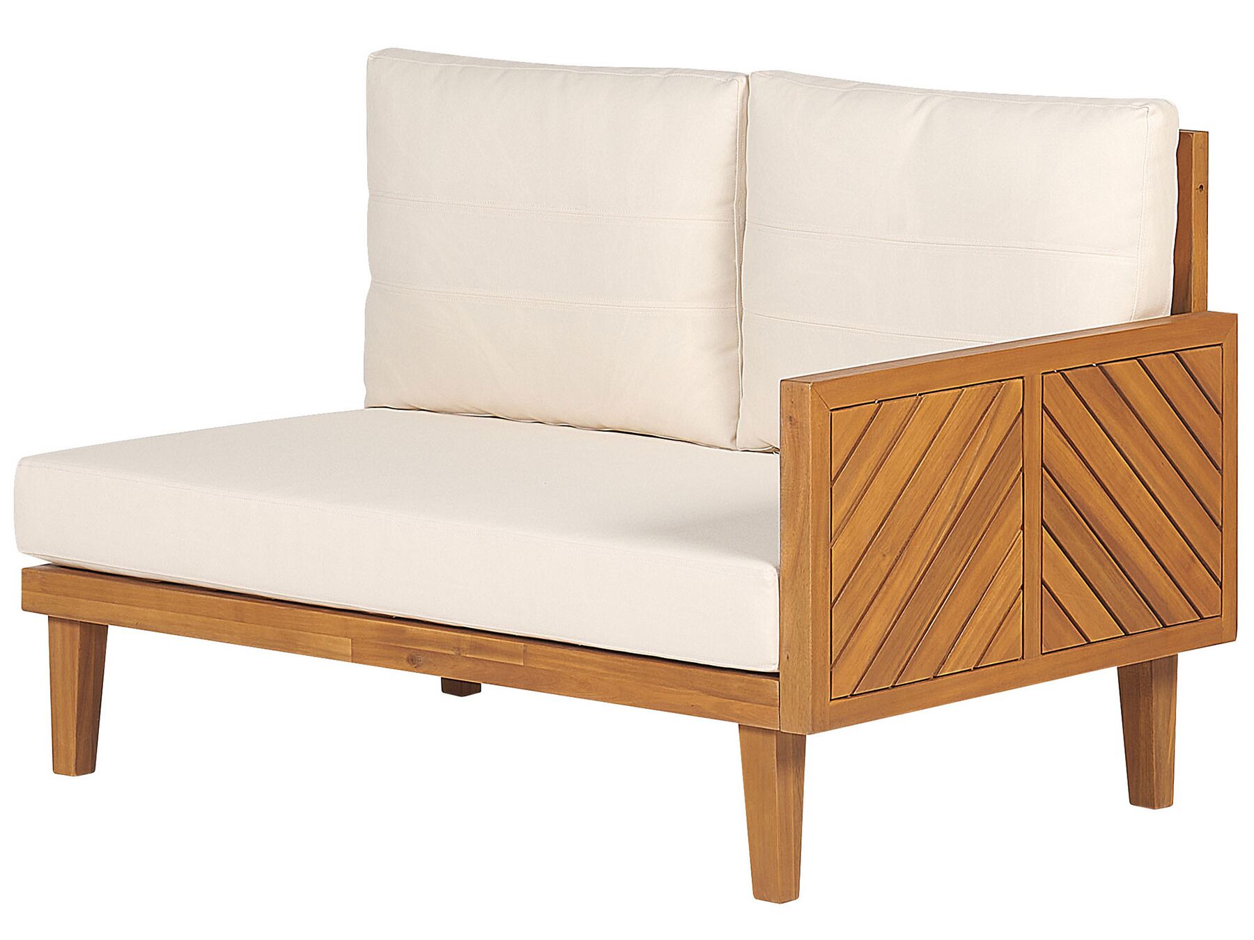 Garden Corner Sofa with Table 4 Seater BARATTI Left Hand Acacia Wood Brown