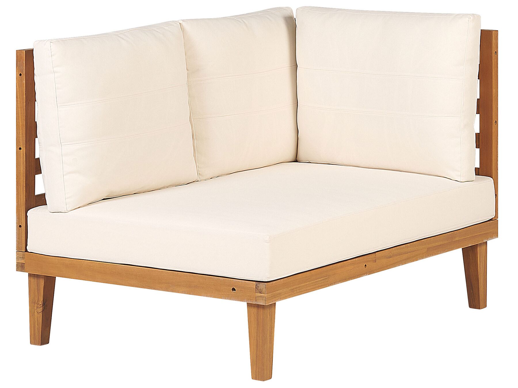 Garden Corner Sofa with Table 4 Seater BARATTI Left Hand Acacia Wood Brown