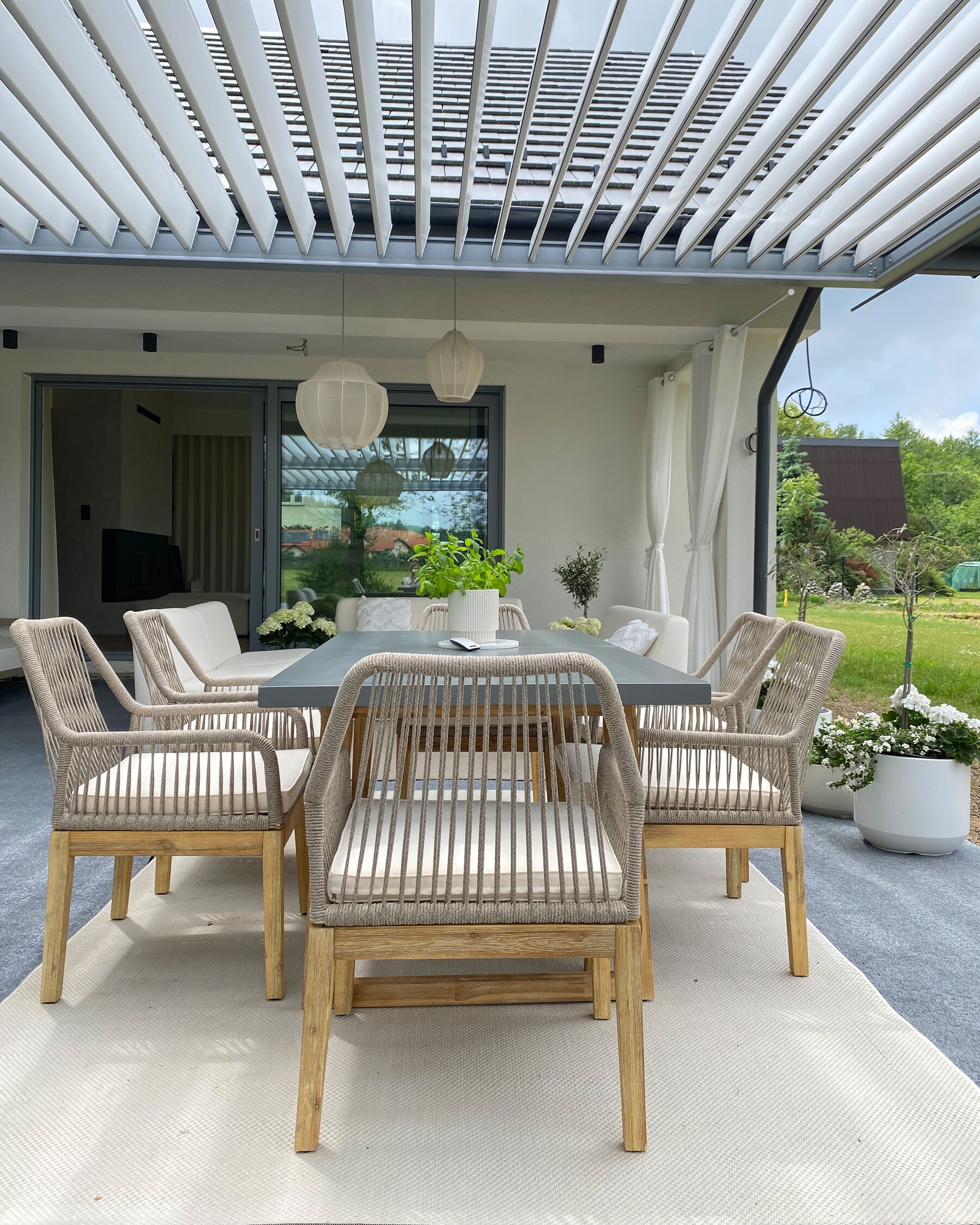 Set of 2 Garden Chairs with Cushions OLBIA Beige