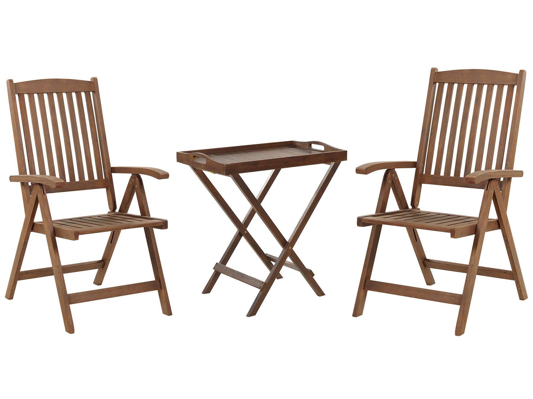 Garden Chair AMANTEA Acacia Wood Dark Brown