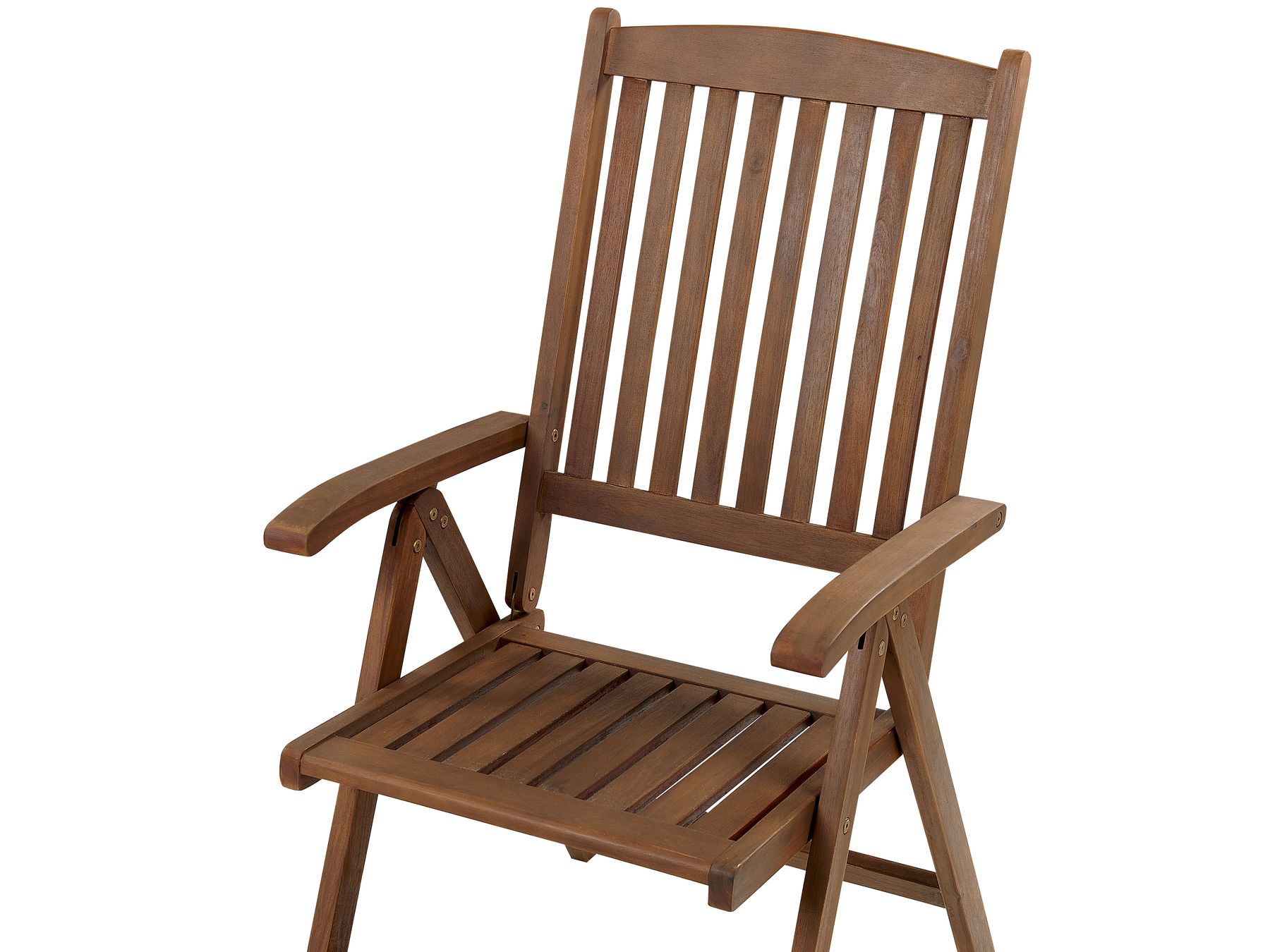 Garden Dining Set 6 Seater AMANTEA Acacia Wood Dark Brown