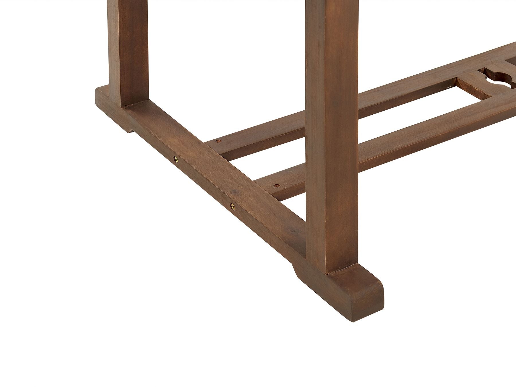 Garden Dining Set 6 Seater AMANTEA Acacia Wood Dark Brown