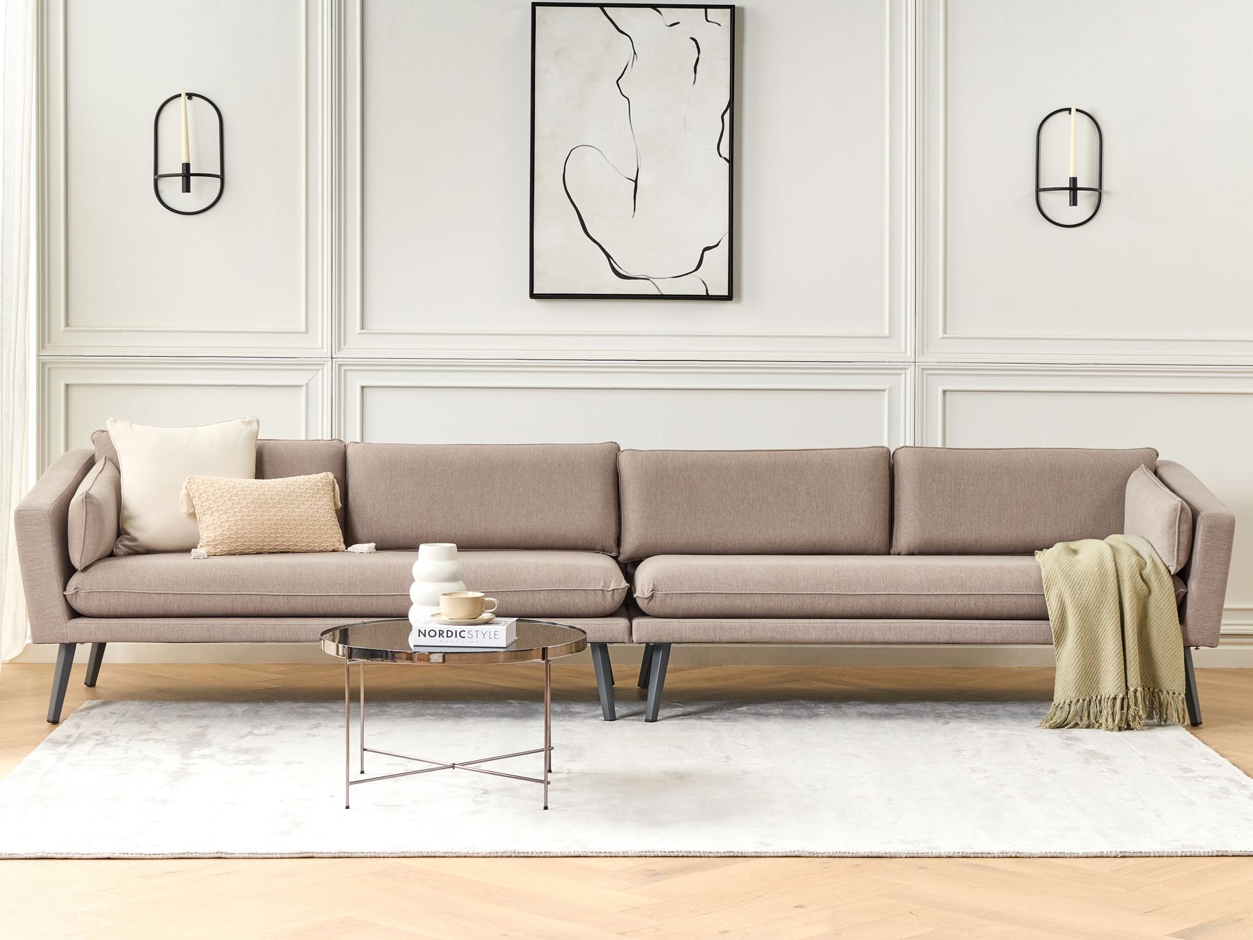 Garden Sofa 4 Seater LORETELLO Beige