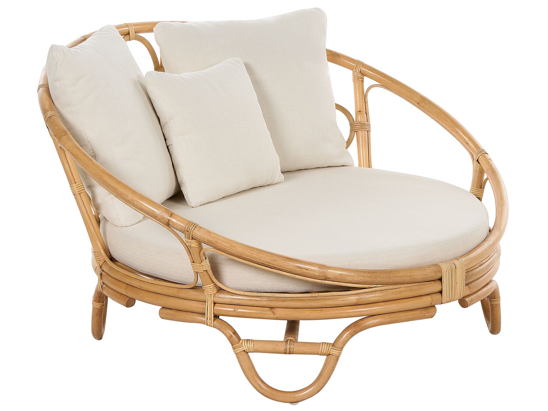 Set of 2 Garden Daybeds ROSSANO Rattan Natural