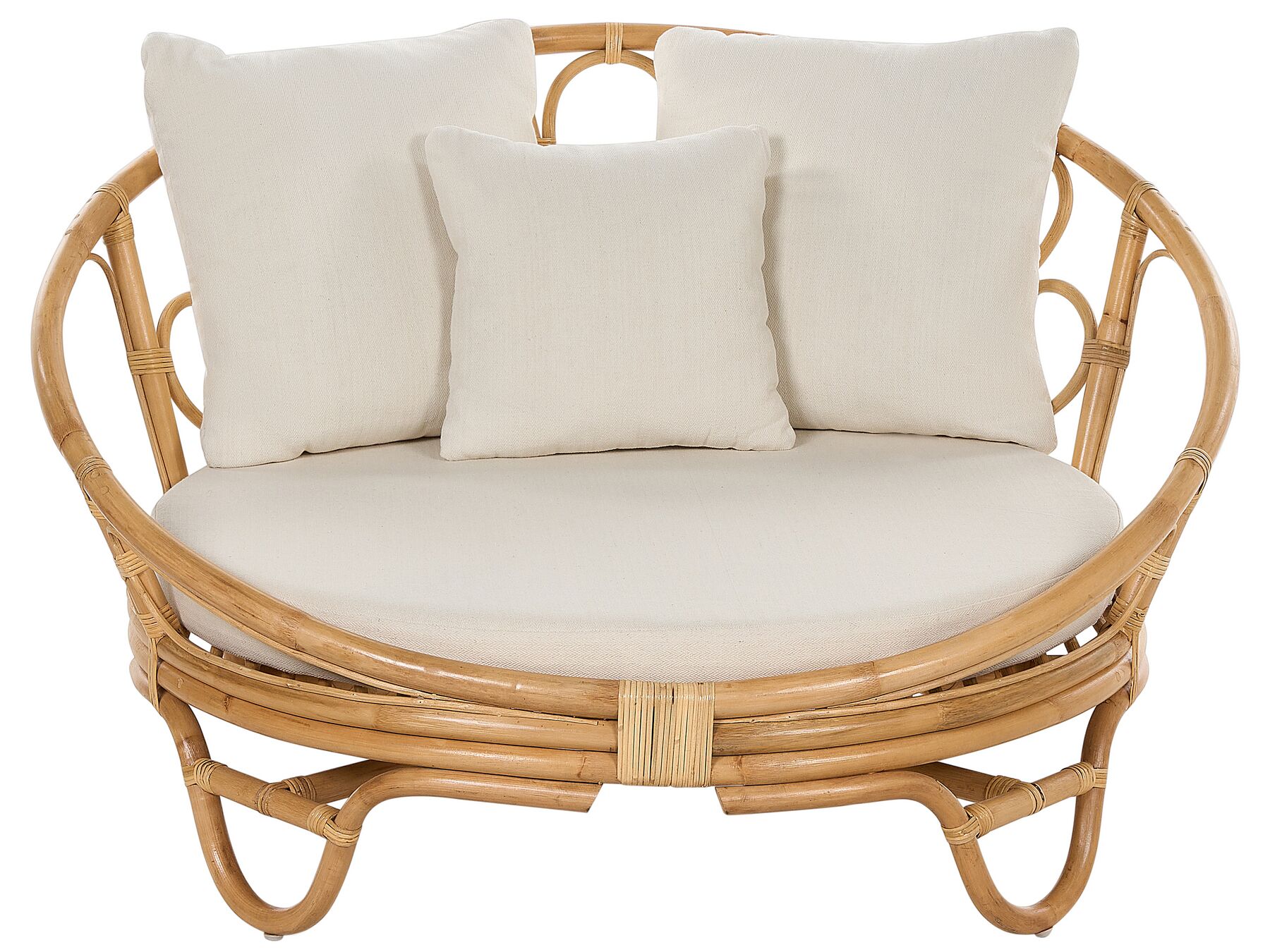 Set of 2 Garden Daybeds ROSSANO Rattan Natural