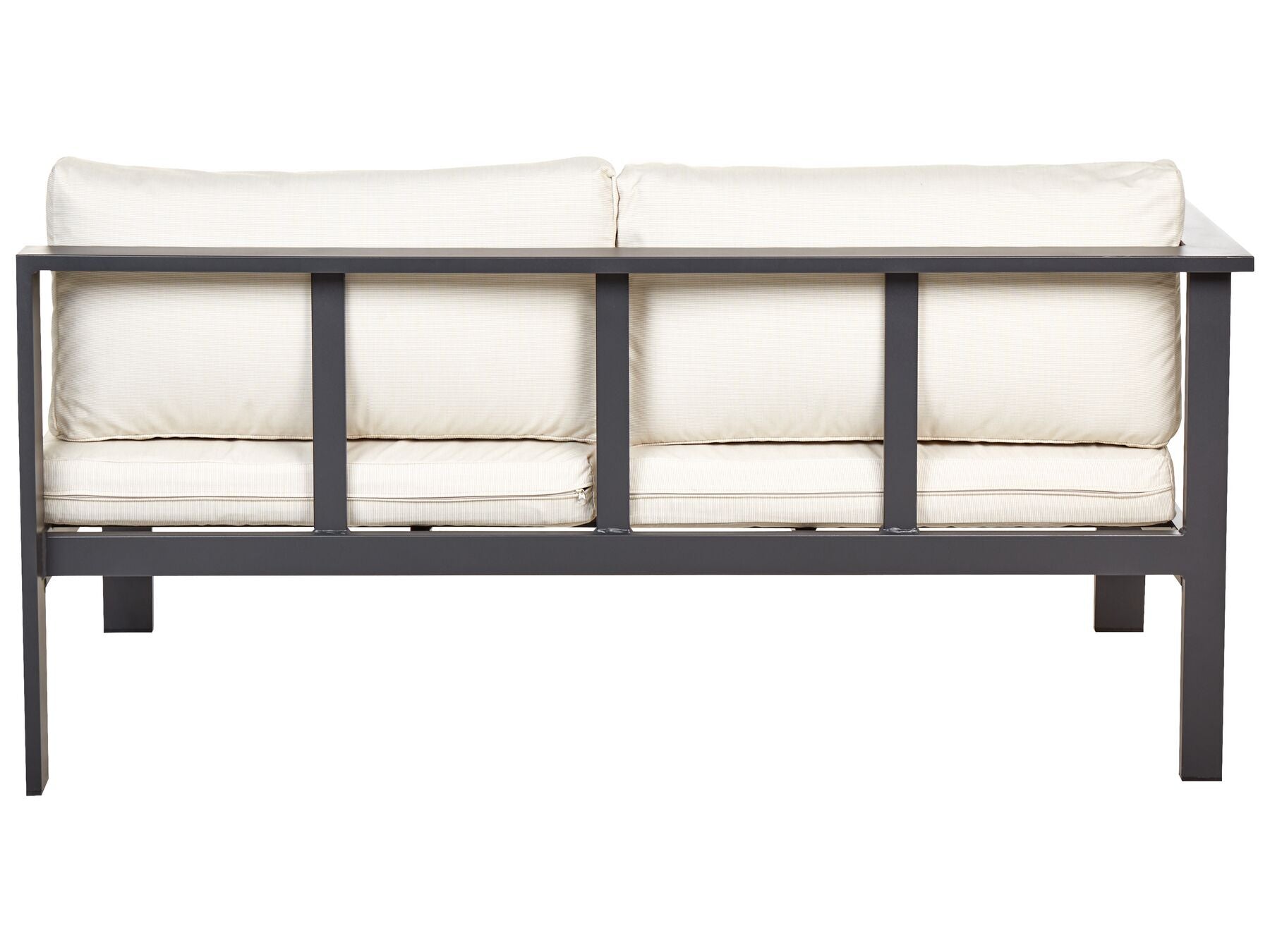 Garden Corner Sofa with Table 5 Seater MESSINA Left Hand Metal Beige