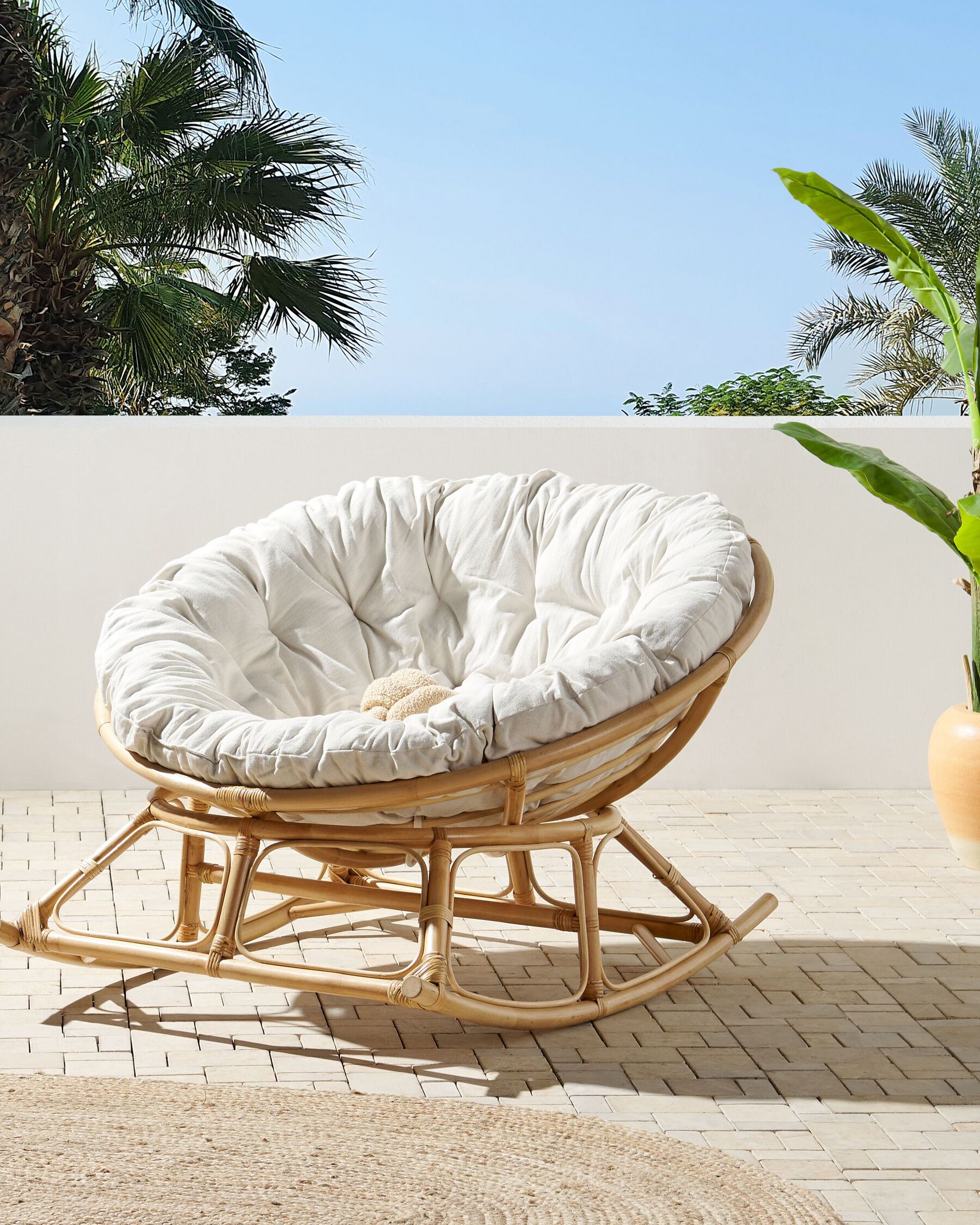 Rocking Chair ORVIETO Rattan Natural