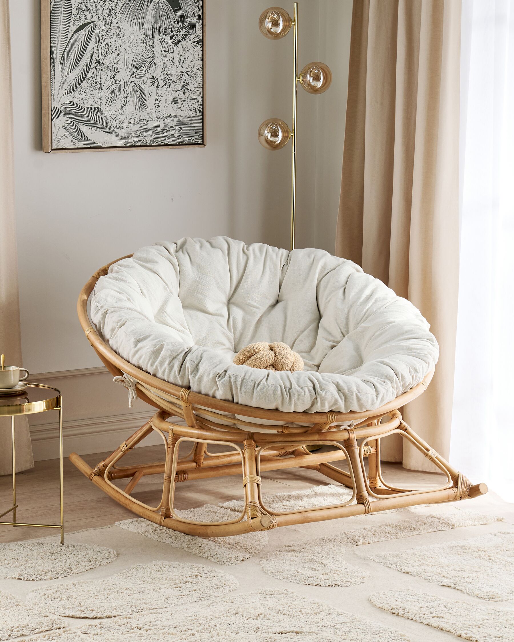 Rocking Chair ORVIETO Rattan Natural