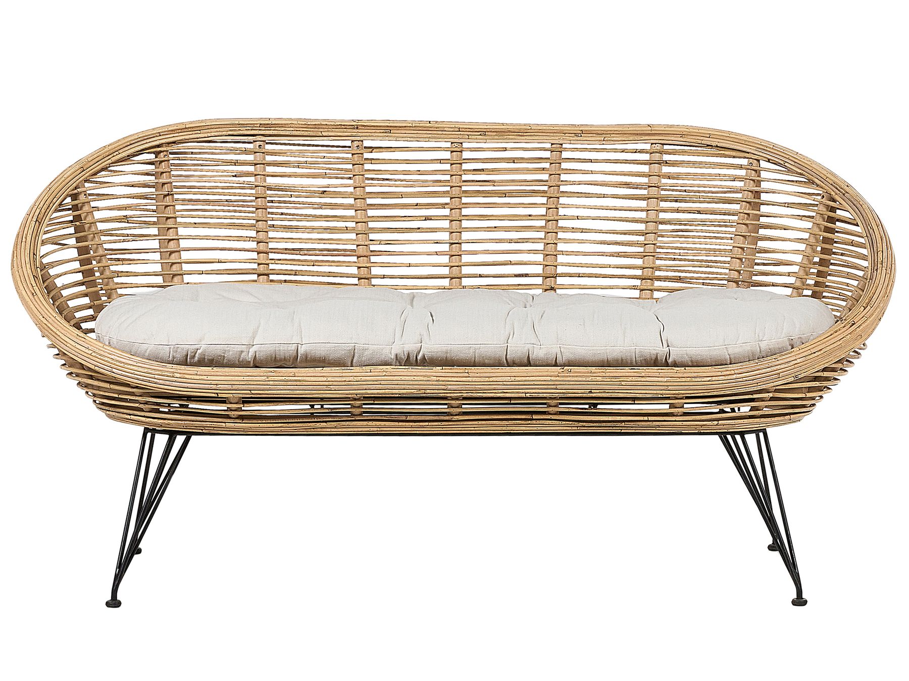 Garden Sofa 2 Seater MARATEA Rattan Natural