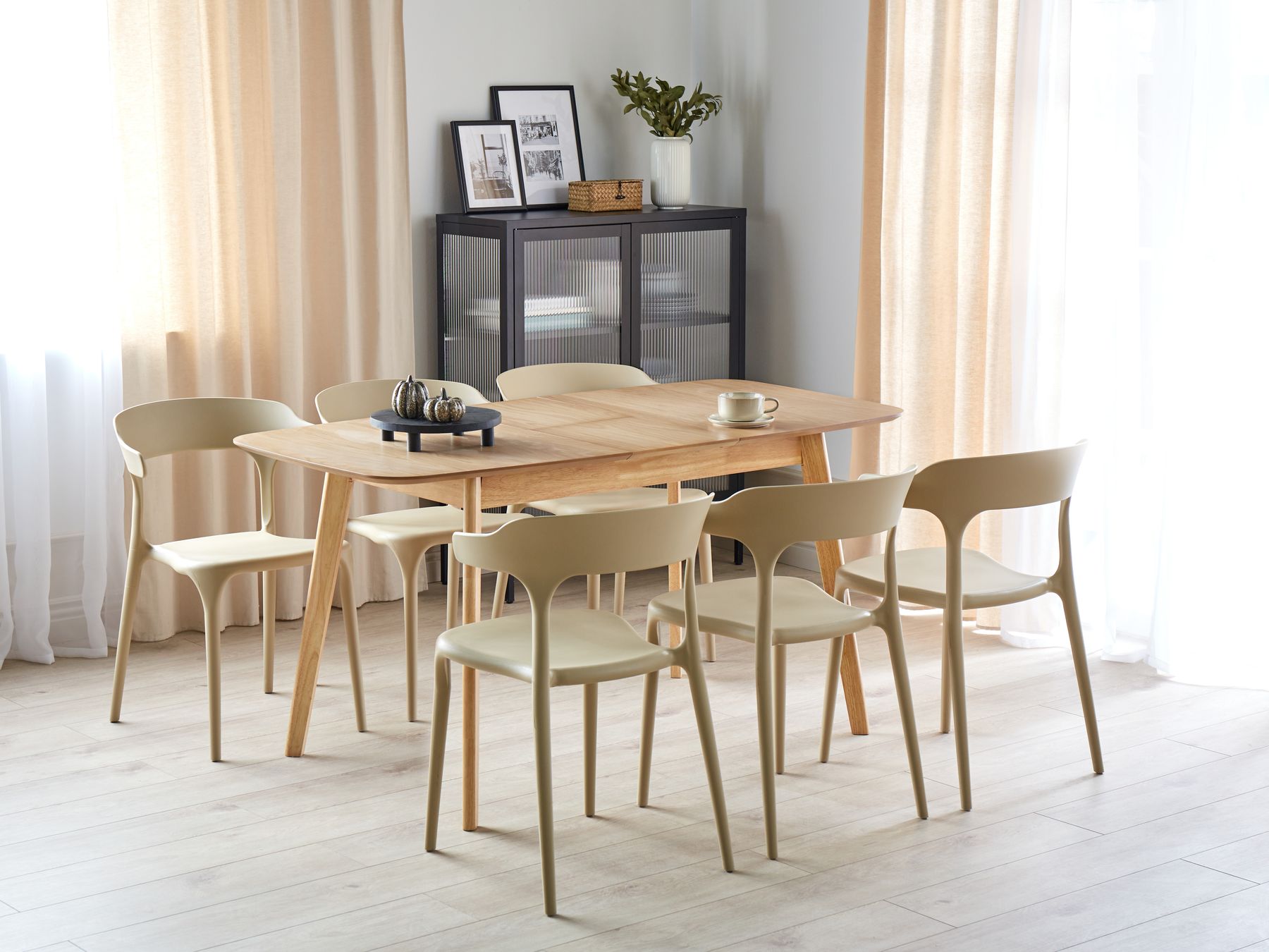 Set of 4 Garden Chairs GUBBIO Sand Beige