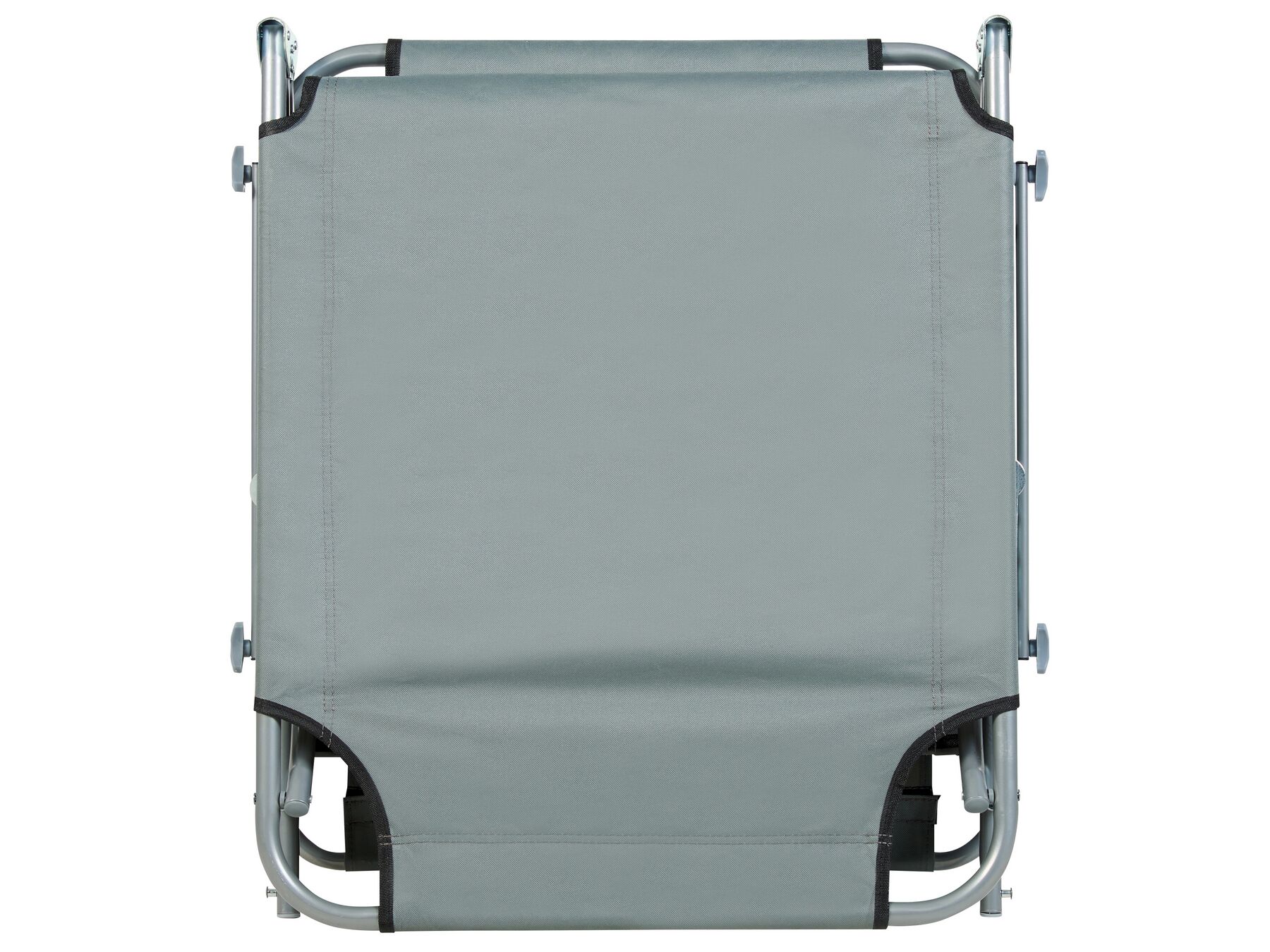 Steel Reclining Sun Lounger with Canopy Grey FOLIGNO