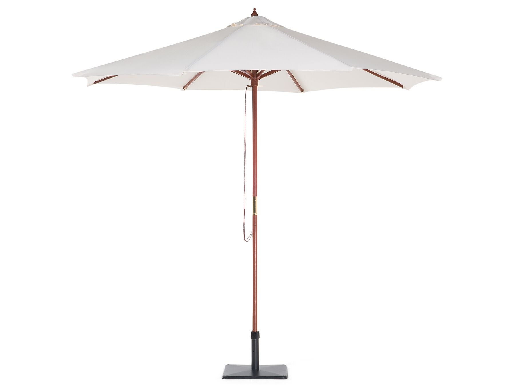 Garden Dining Set 6 Seater AMANTEA with Parasol Acacia Wood Beige