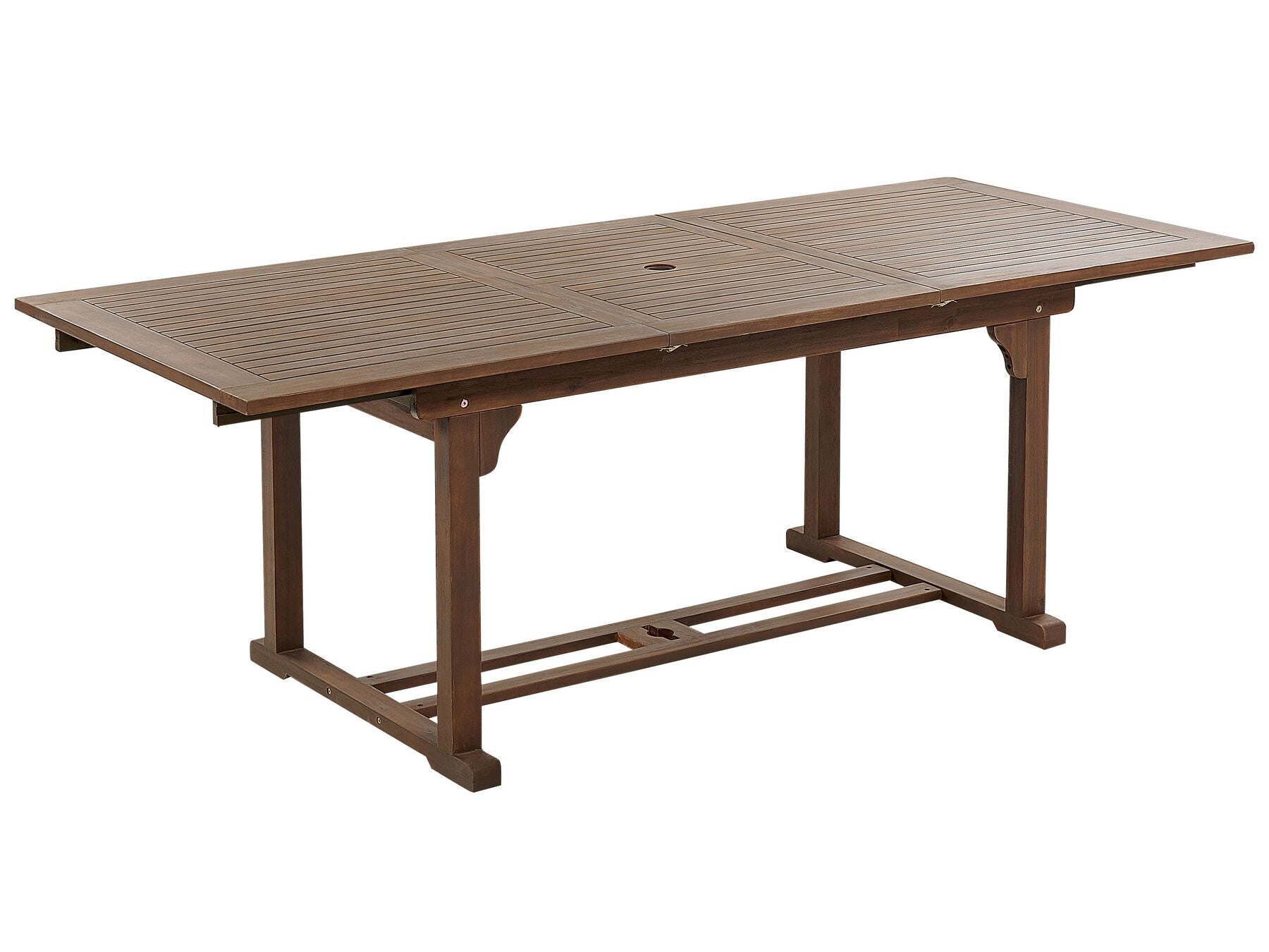 Garden Dining Set 6 Seater AMANTEA with Parasol Acacia Wood Green