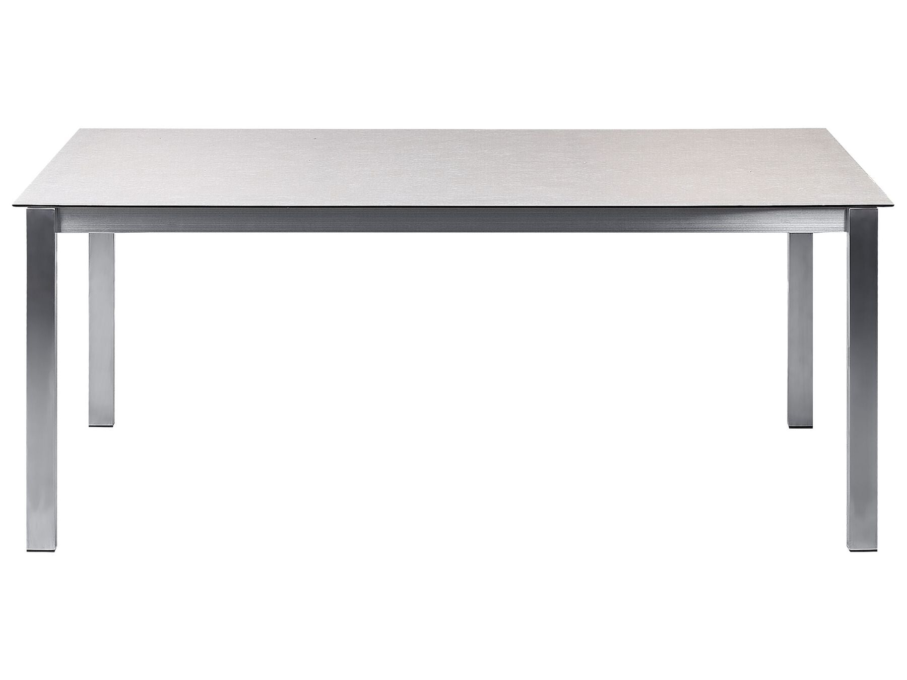 Garden Dining Set 6 Seater COSOLETO/GROSSETO Tempered Glass Marble Effect White/ Beige