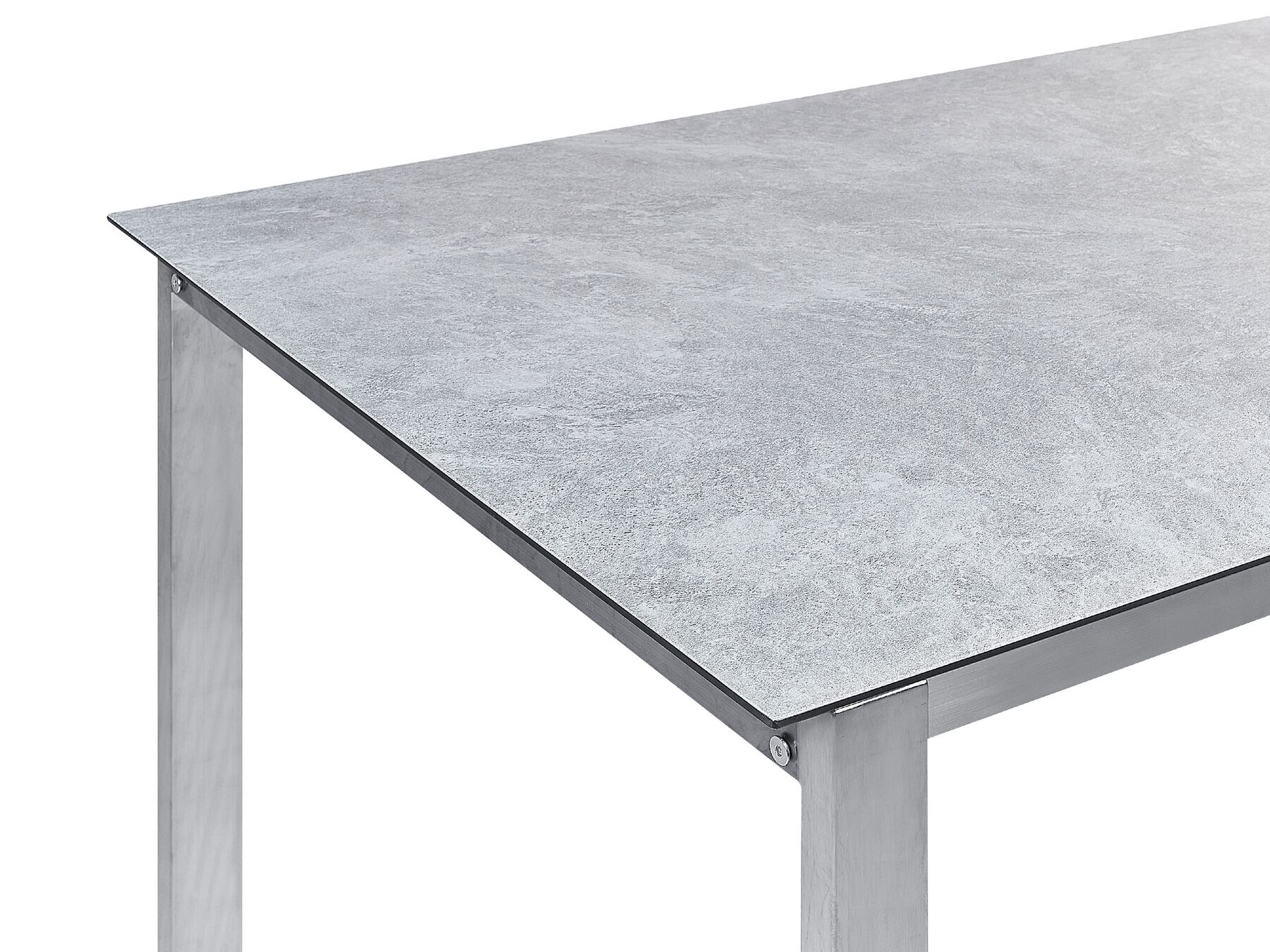 Garden Dining Set 6 Seater COSOLETO/GROSSETO Tempered Glass Marble Effect Grey