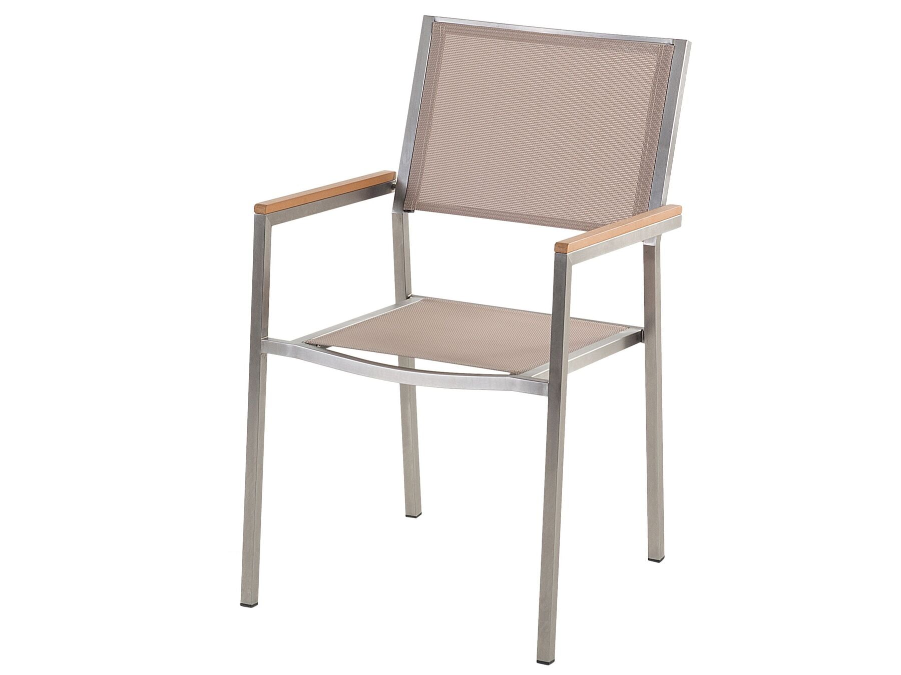 Garden Dining Set 4 Seater COSOLETO/GROSSETO Tempered Glass Marble Effect White/ Beige