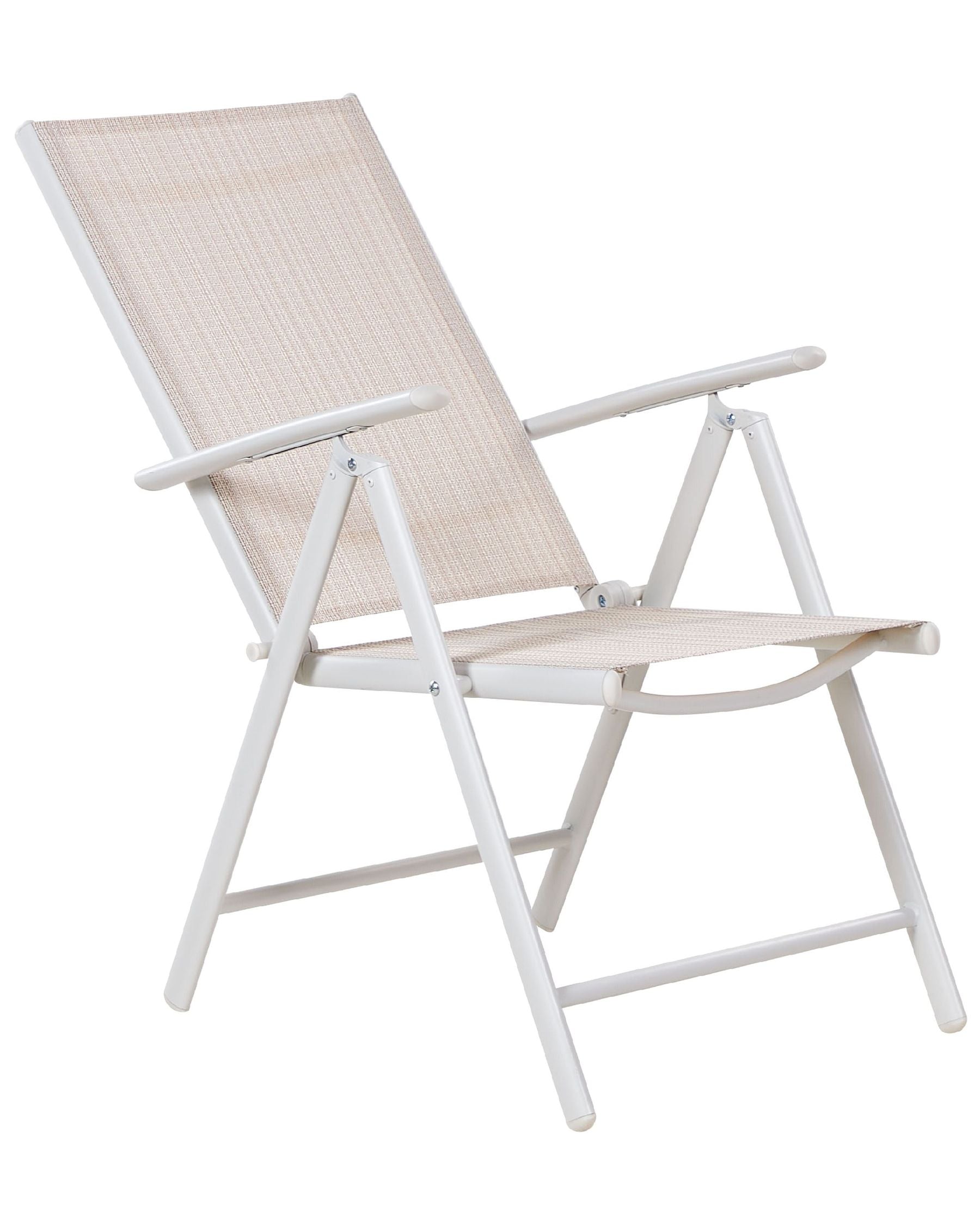 Set of 6 Garden Chairs CATANIA Metal Beige