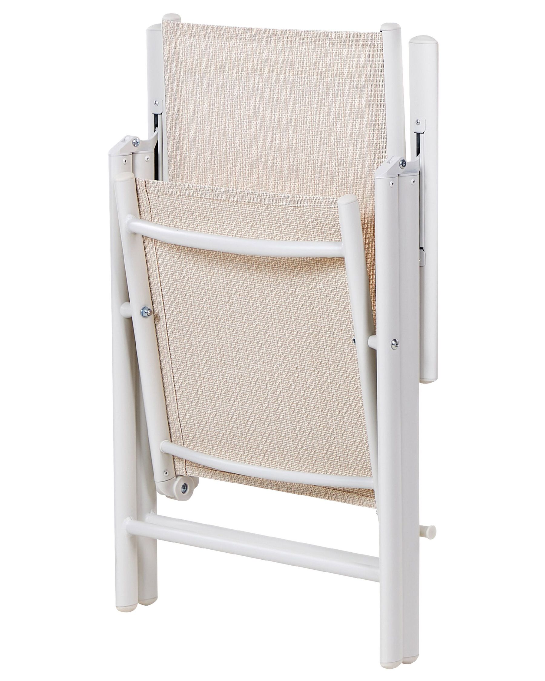 Set of 6 Garden Chairs CATANIA Metal Beige