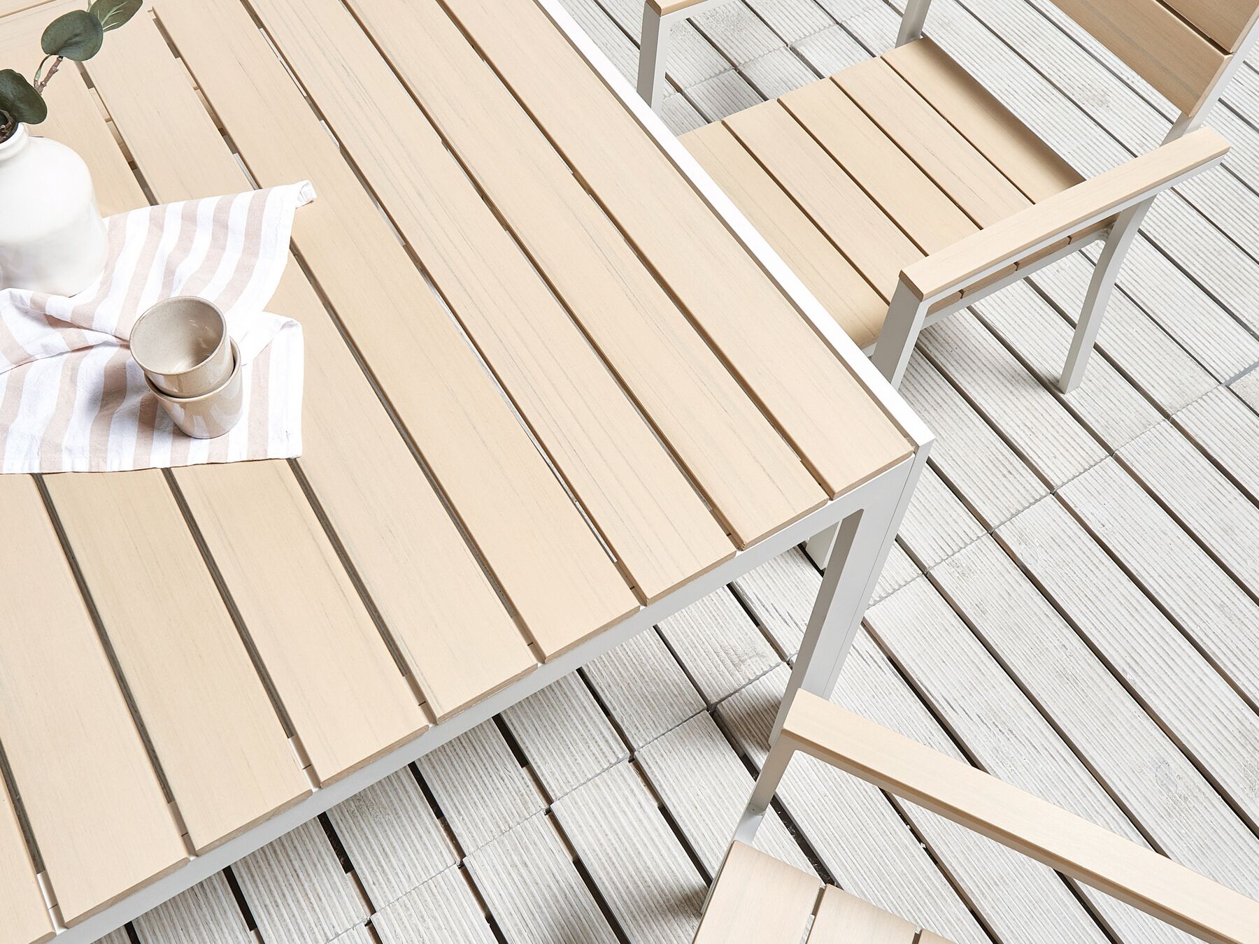 Garden Dining Set 6 Seater COMO Beige