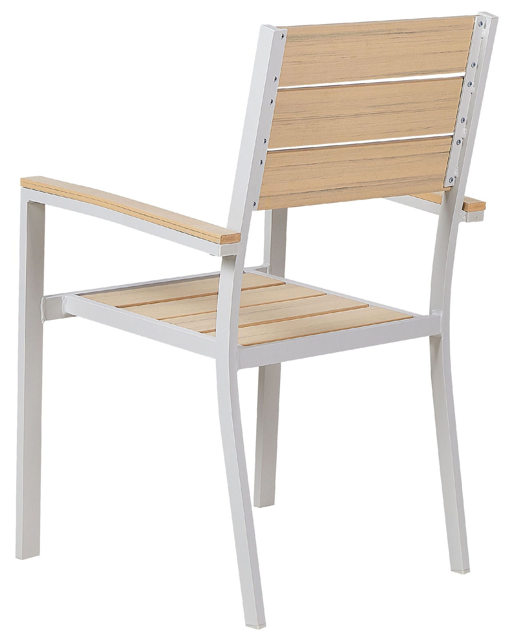 Set of 4 Garden Chairs PRATO Beige