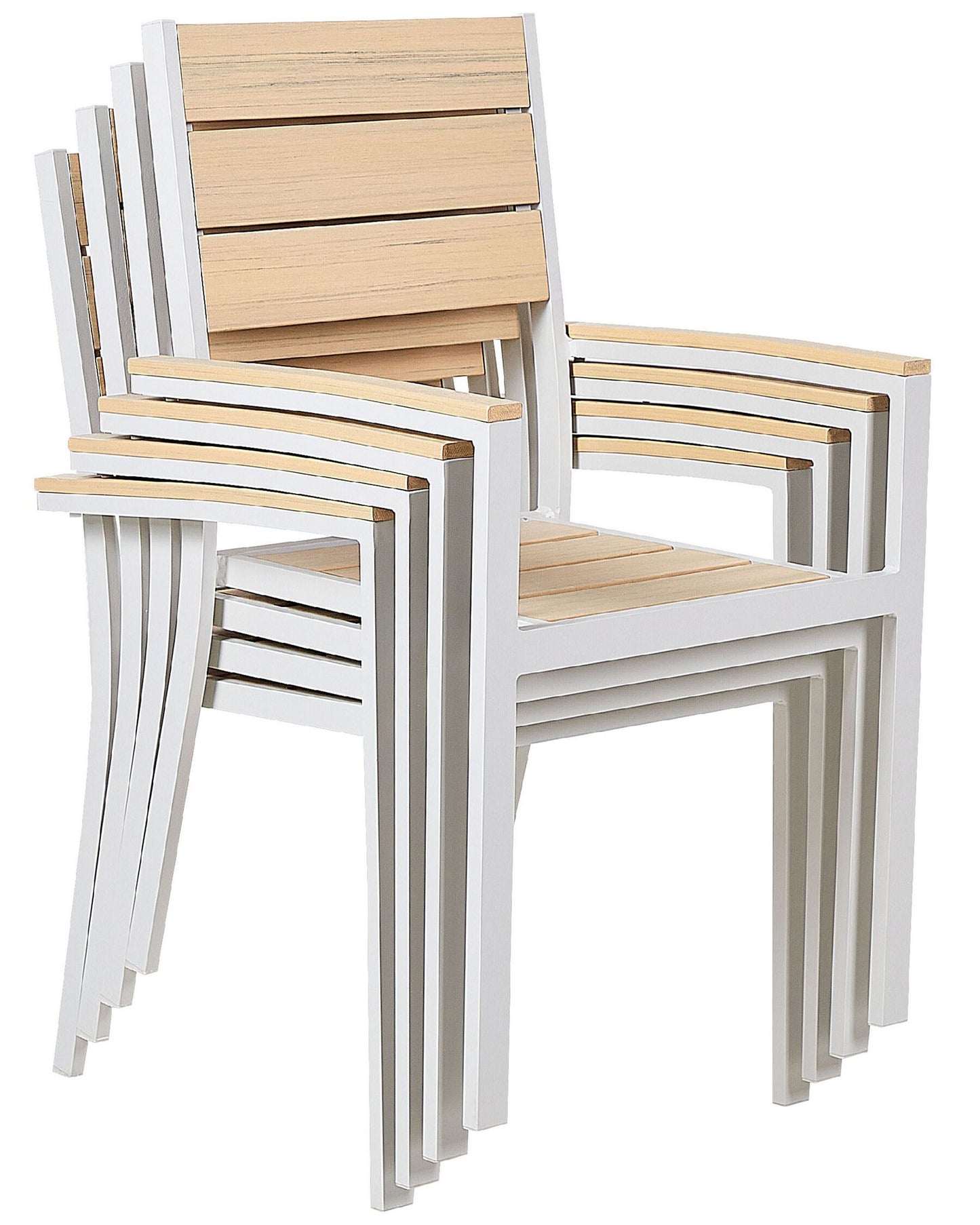 Set of 4 Garden Chairs PRATO Beige