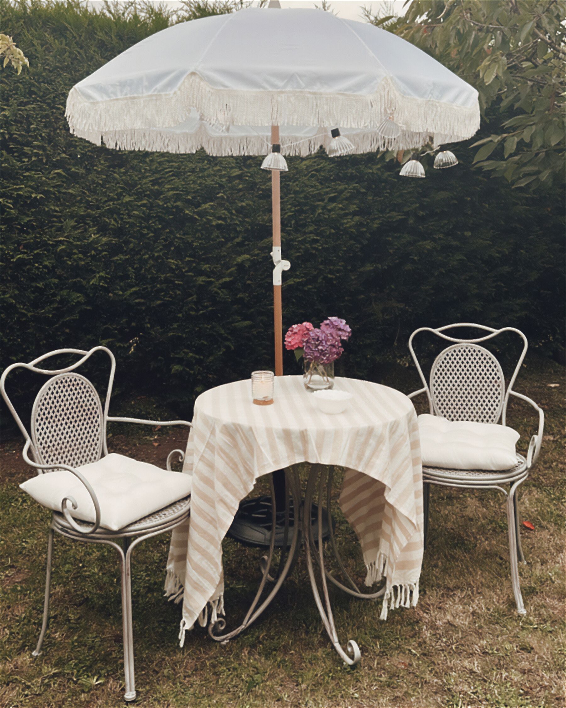 Set of 2 Garden Chairs CILENTO Metal Grey