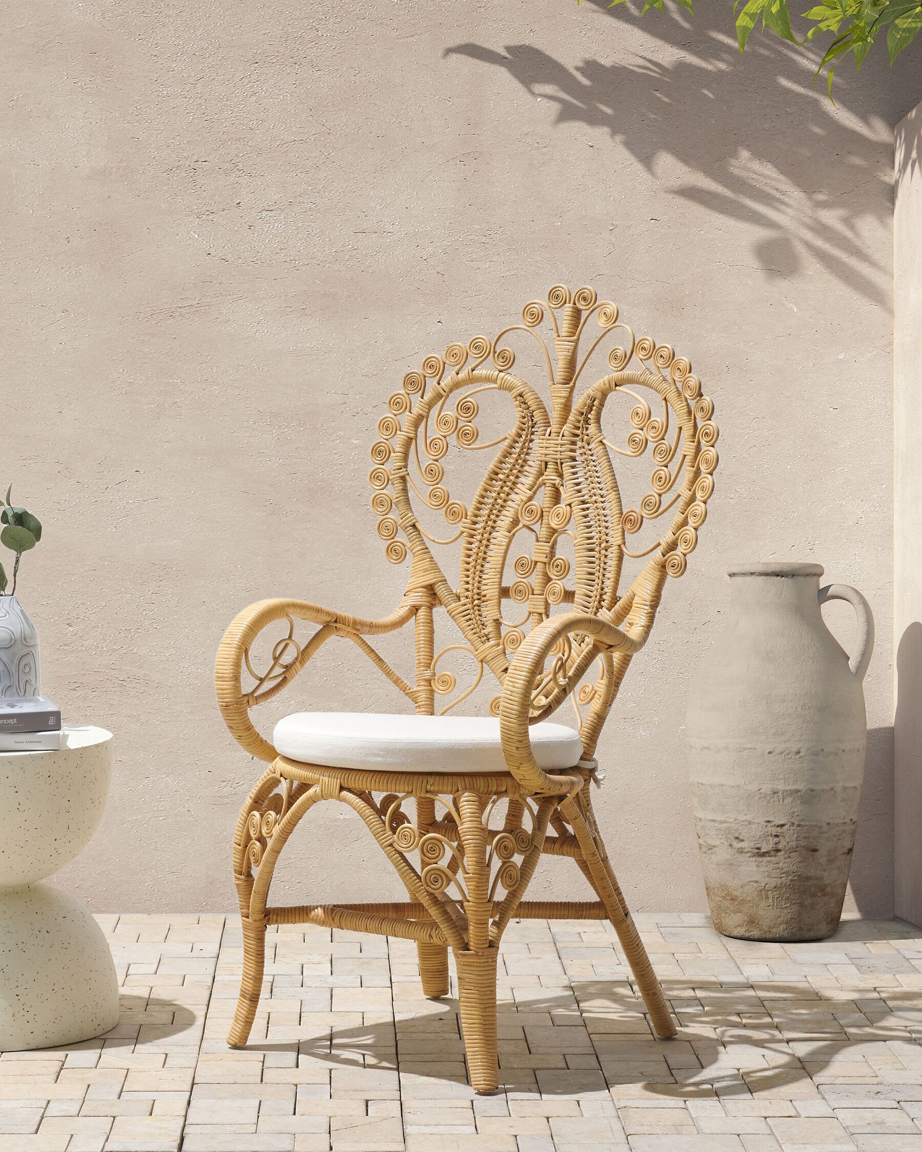 Peacock Chair CARRARA Rattan Natural