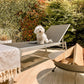 Steel Reclining Sun Lounger Grey NOLI