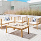 Garden Lounge Set with Table 4 Seater PACIFIC Acacia Wood Off-White