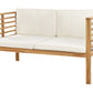 Garden Lounge Set with Table 4 Seater PACIFIC Acacia Wood Off-White