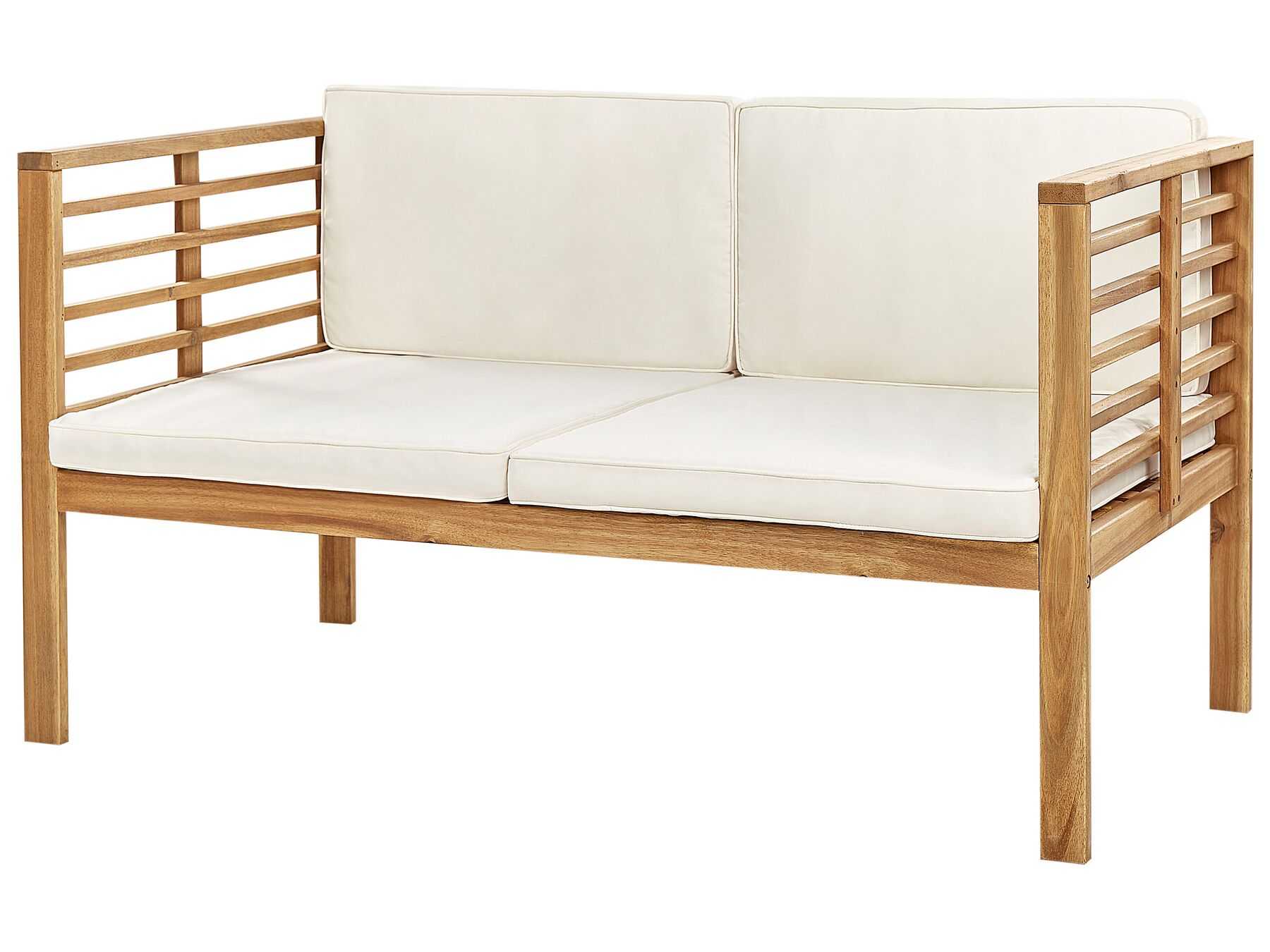 Garden Lounge Set with Table 4 Seater PACIFIC Acacia Wood Off-White