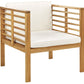 Garden Lounge Set with Table 4 Seater PACIFIC Acacia Wood Off-White