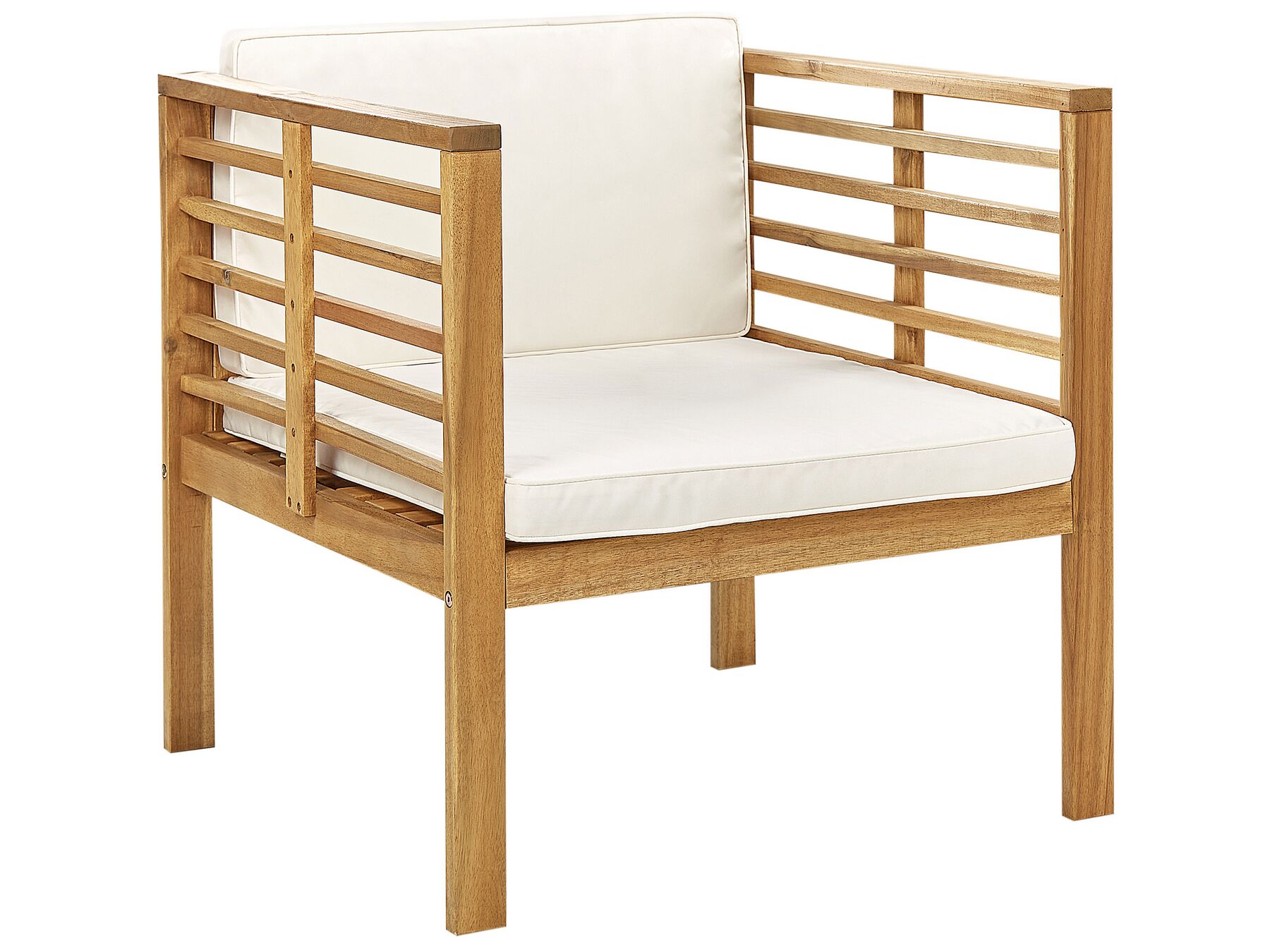 Garden Lounge Set with Table 4 Seater PACIFIC Acacia Wood Off-White