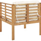 Garden Lounge Set with Table 4 Seater PACIFIC Acacia Wood Off-White