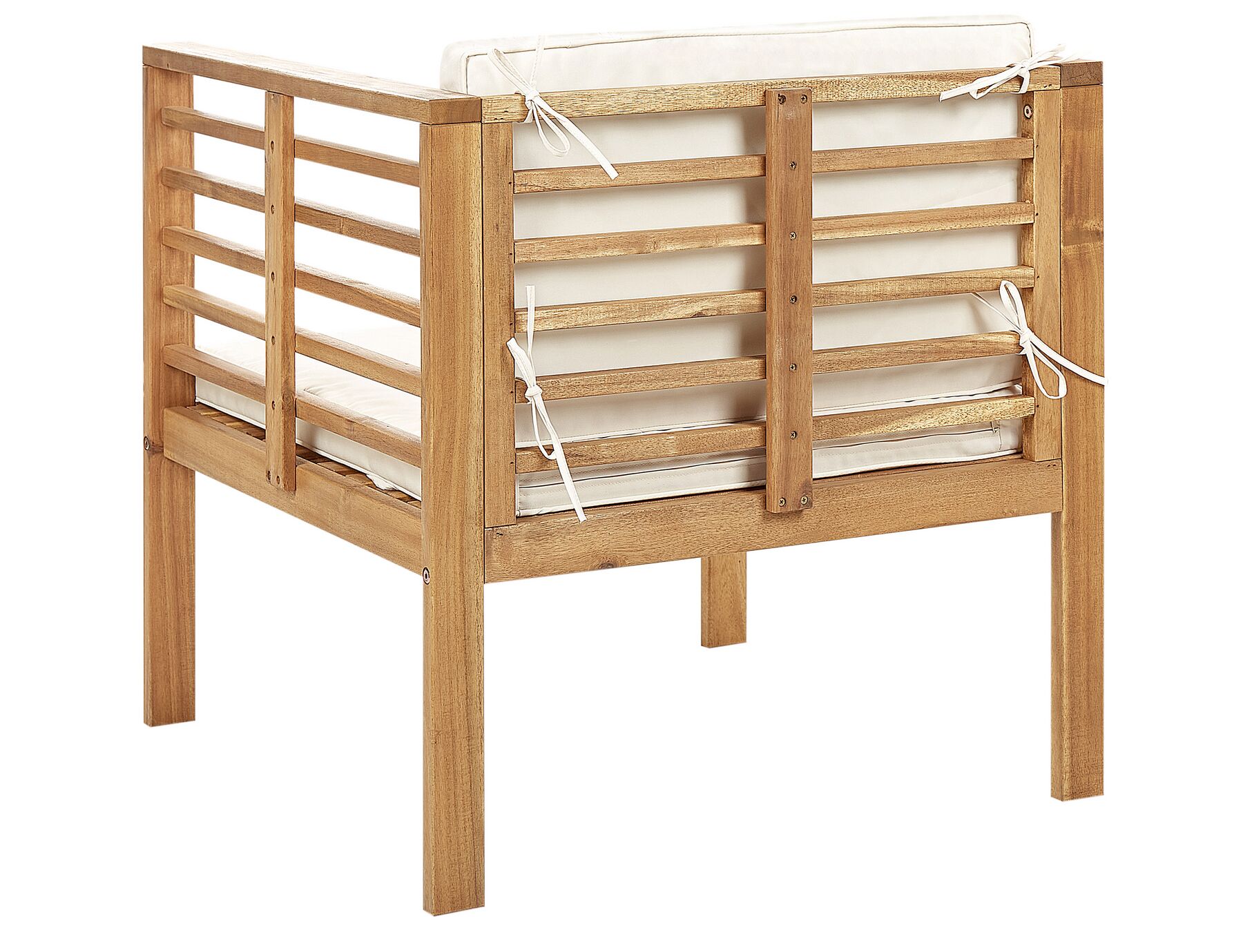 Garden Lounge Set with Table 4 Seater PACIFIC Acacia Wood Off-White