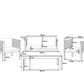 Garden Lounge Set with Table 4 Seater PACIFIC Acacia Wood Off-White